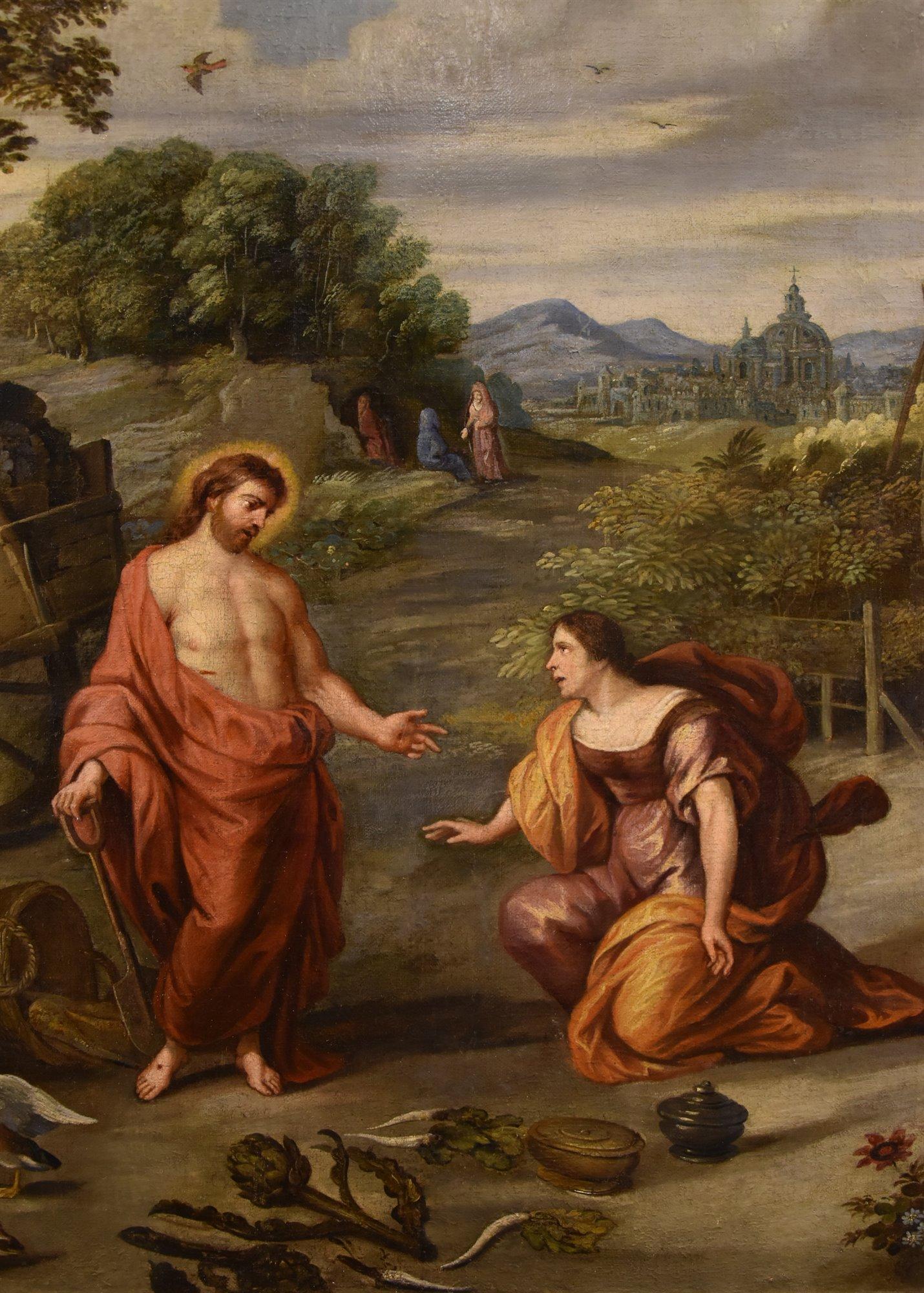 Noli Me Tangere Brueghel 17th Century Paint OIl on canvas Old master Religious For Sale 6