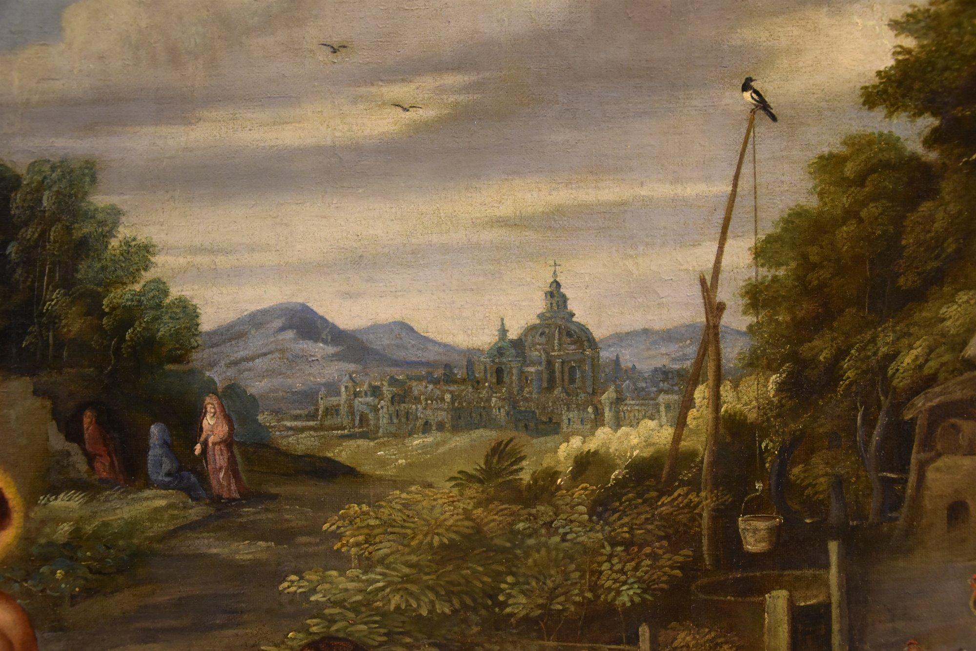 Noli Me Tangere Brueghel 17th Century Paint OIl on canvas Old master Religious For Sale 7