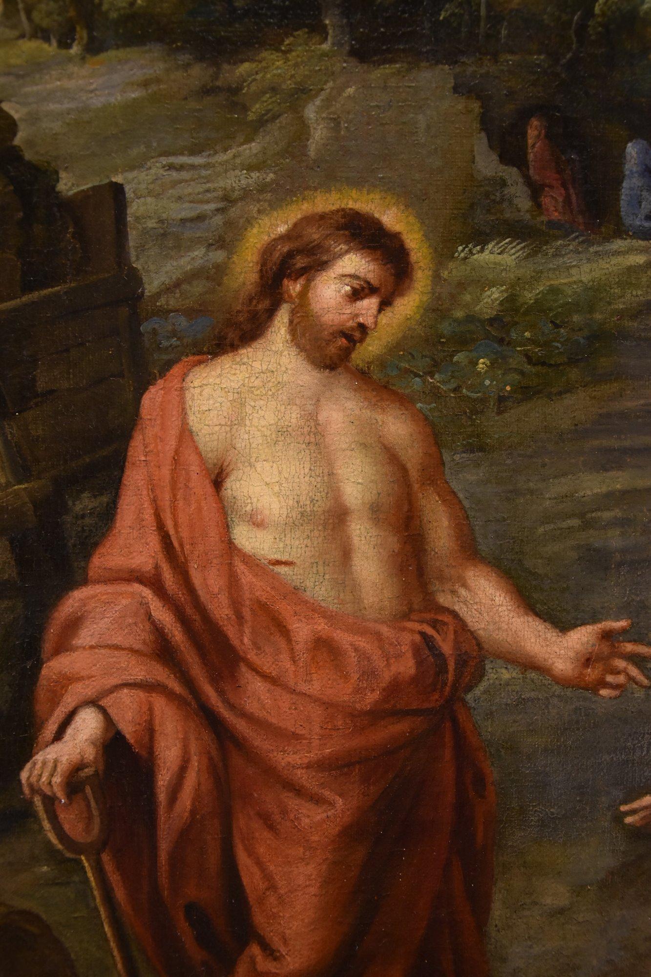 Noli Me Tangere Brueghel 17th Century Paint OIl on canvas Old master Religious For Sale 8