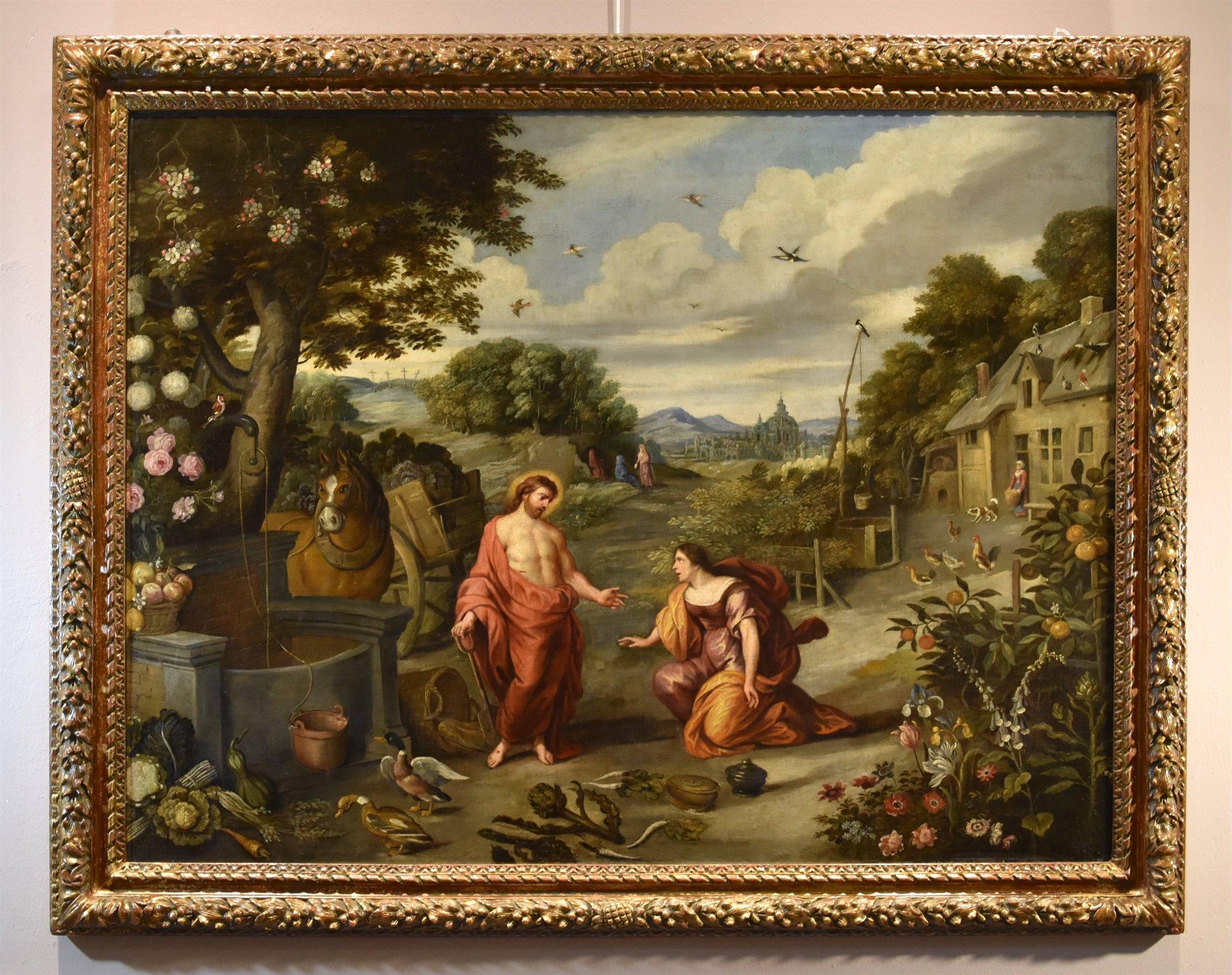Noli Me Tangere Brueghel 17th Century Paint OIl on canvas Old master Religious - Painting by Jan Brueghel The Younger (antwerp 1601–1678)