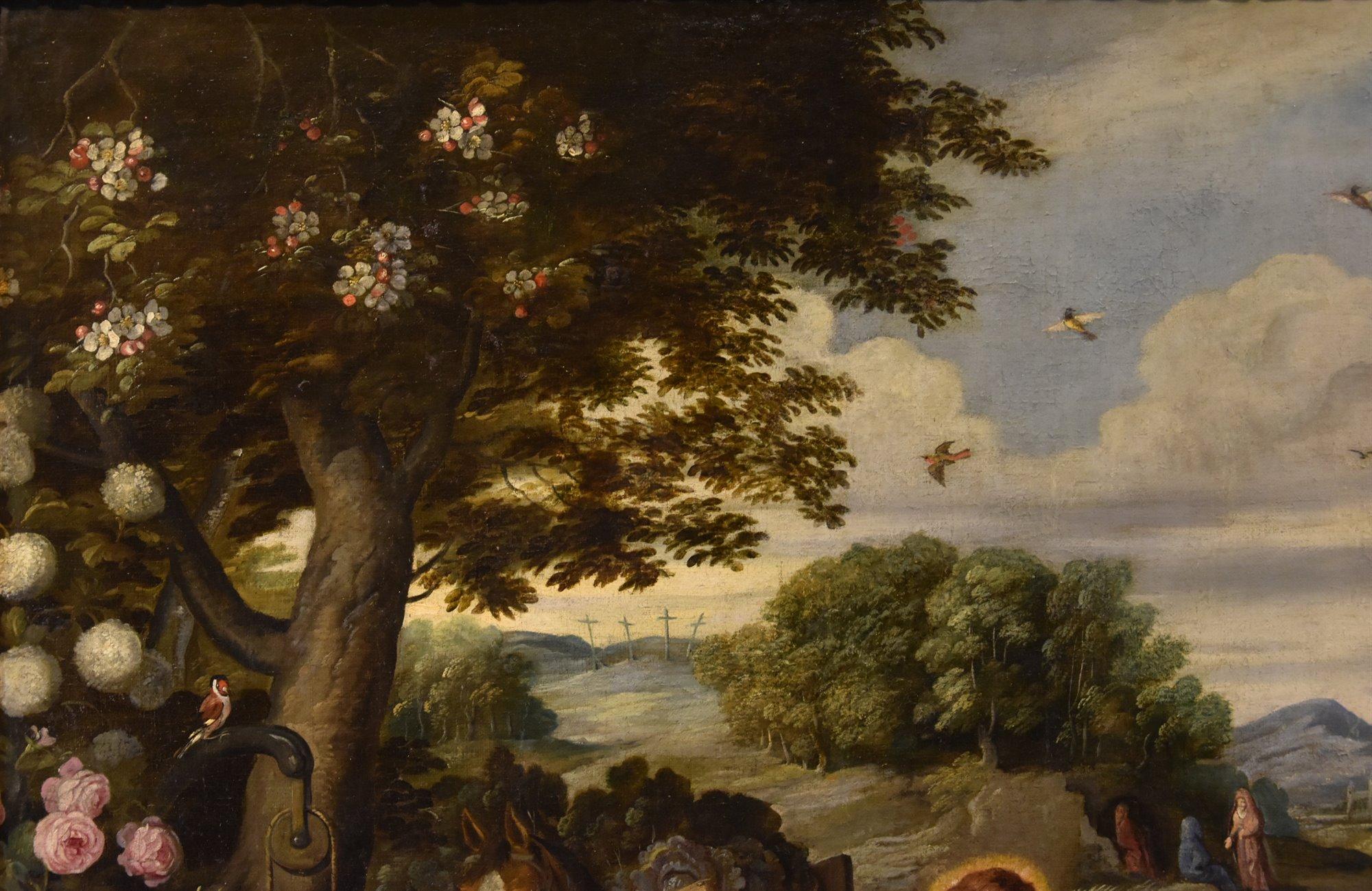 Noli Me Tangere Brueghel 17th Century Paint OIl on canvas Old master Religious - Brown Landscape Painting by Jan Brueghel The Younger (antwerp 1601–1678)