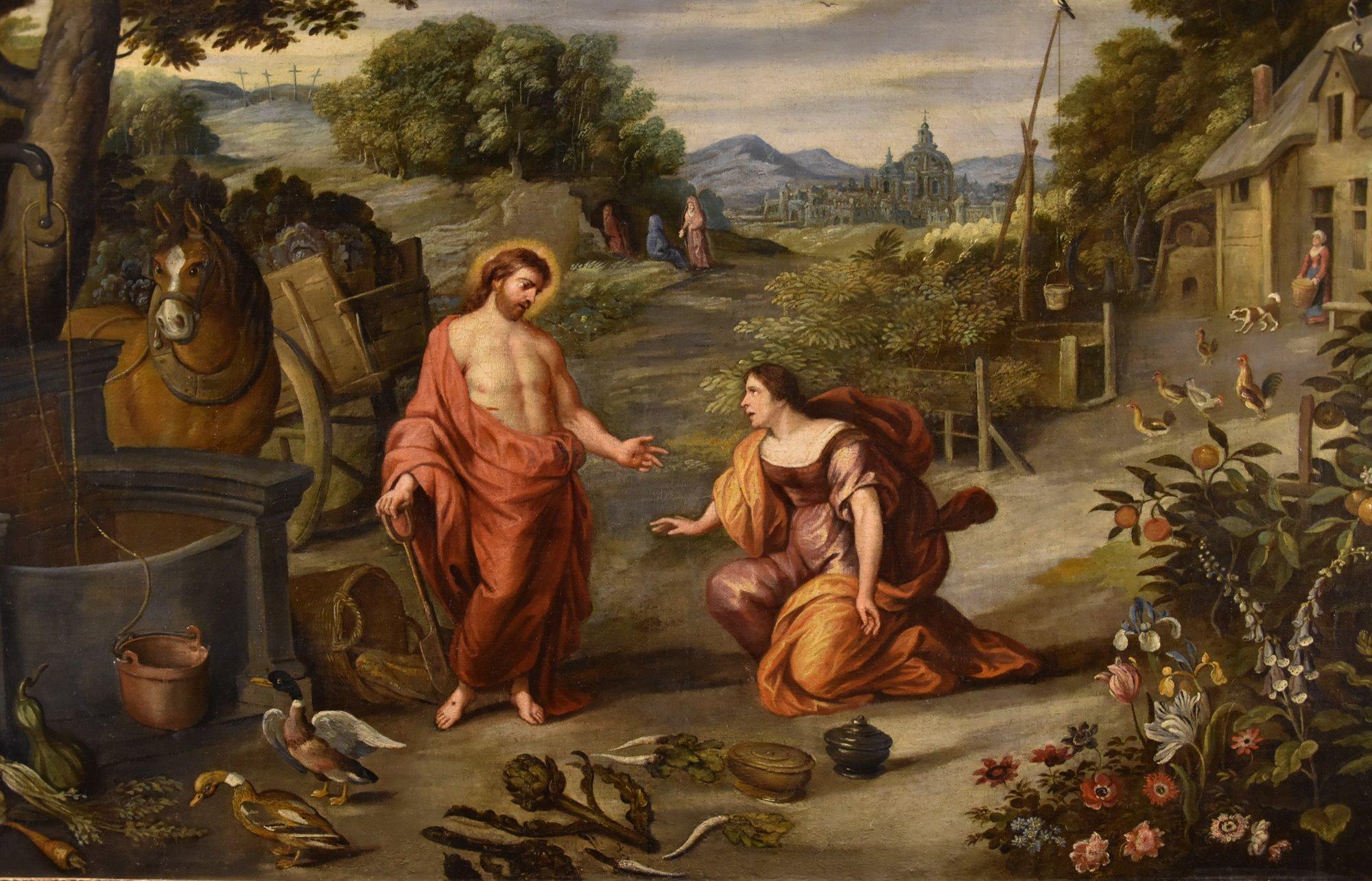 Noli Me Tangere Brueghel 17th Century Paint OIl on canvas Old master Religious For Sale 1