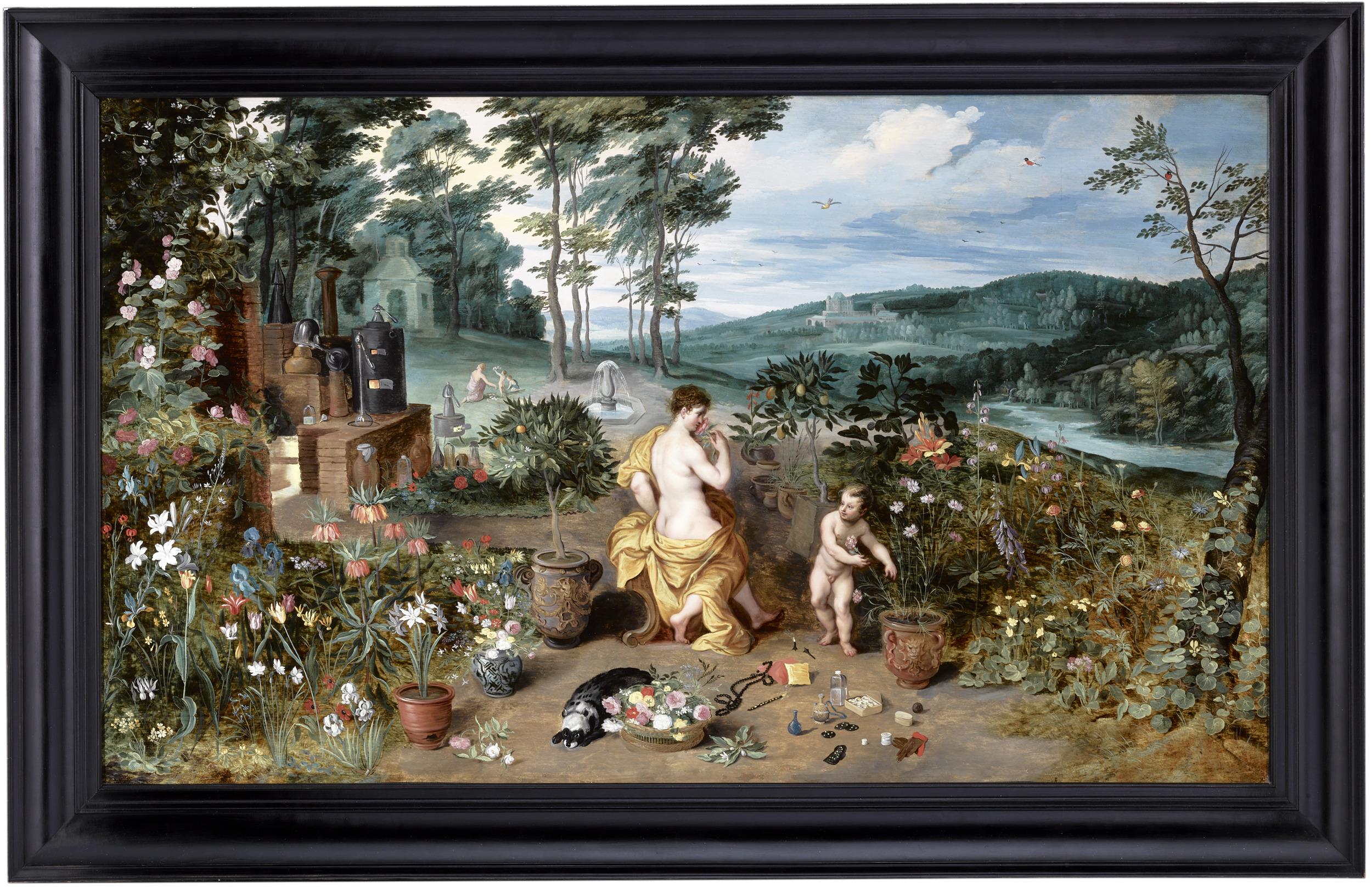 Spring, or the Allegory of Smell - Painting by Jan Brueghel the Younger