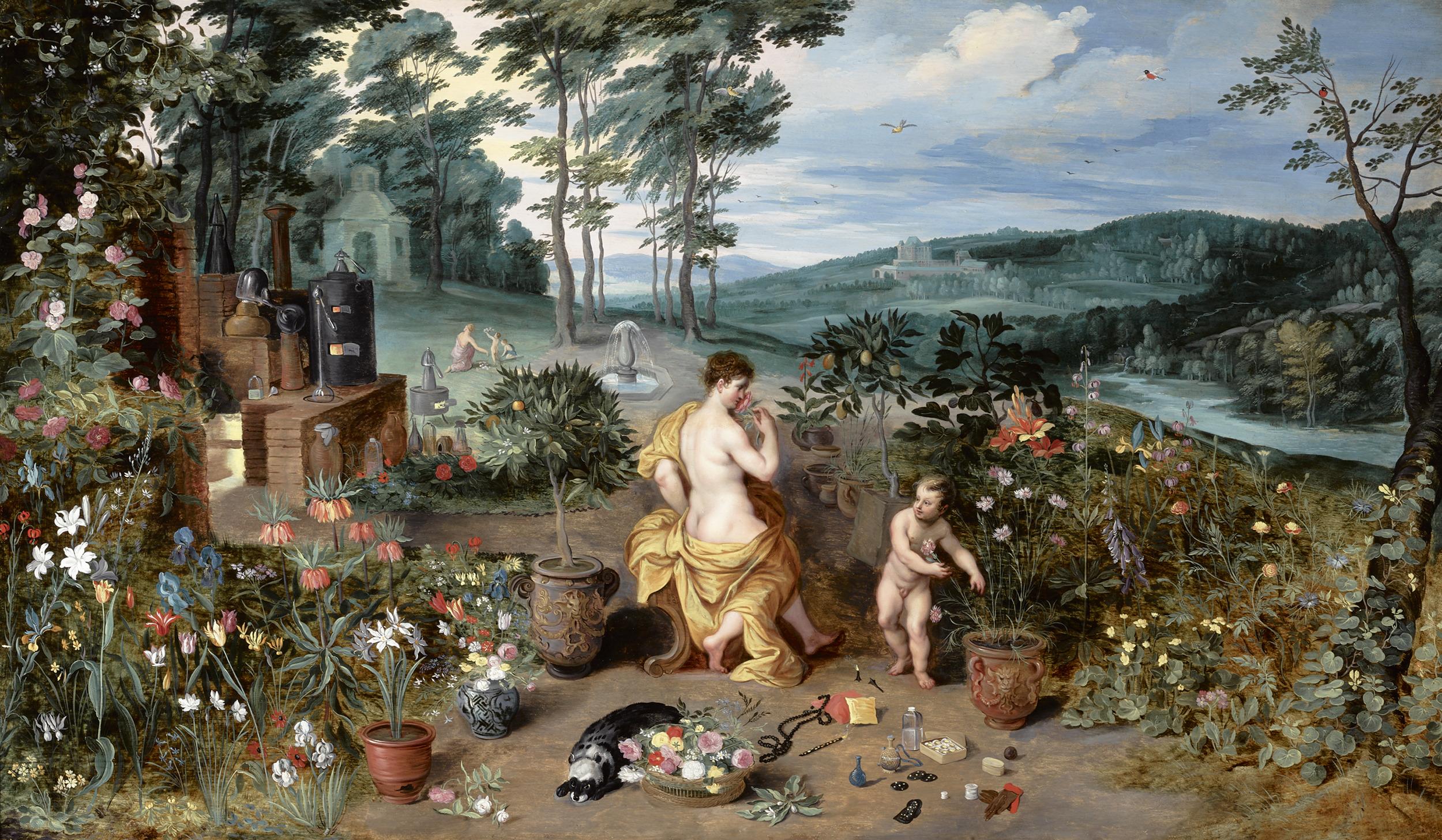Jan Brueghel the Younger Figurative Painting - Spring, or the Allegory of Smell