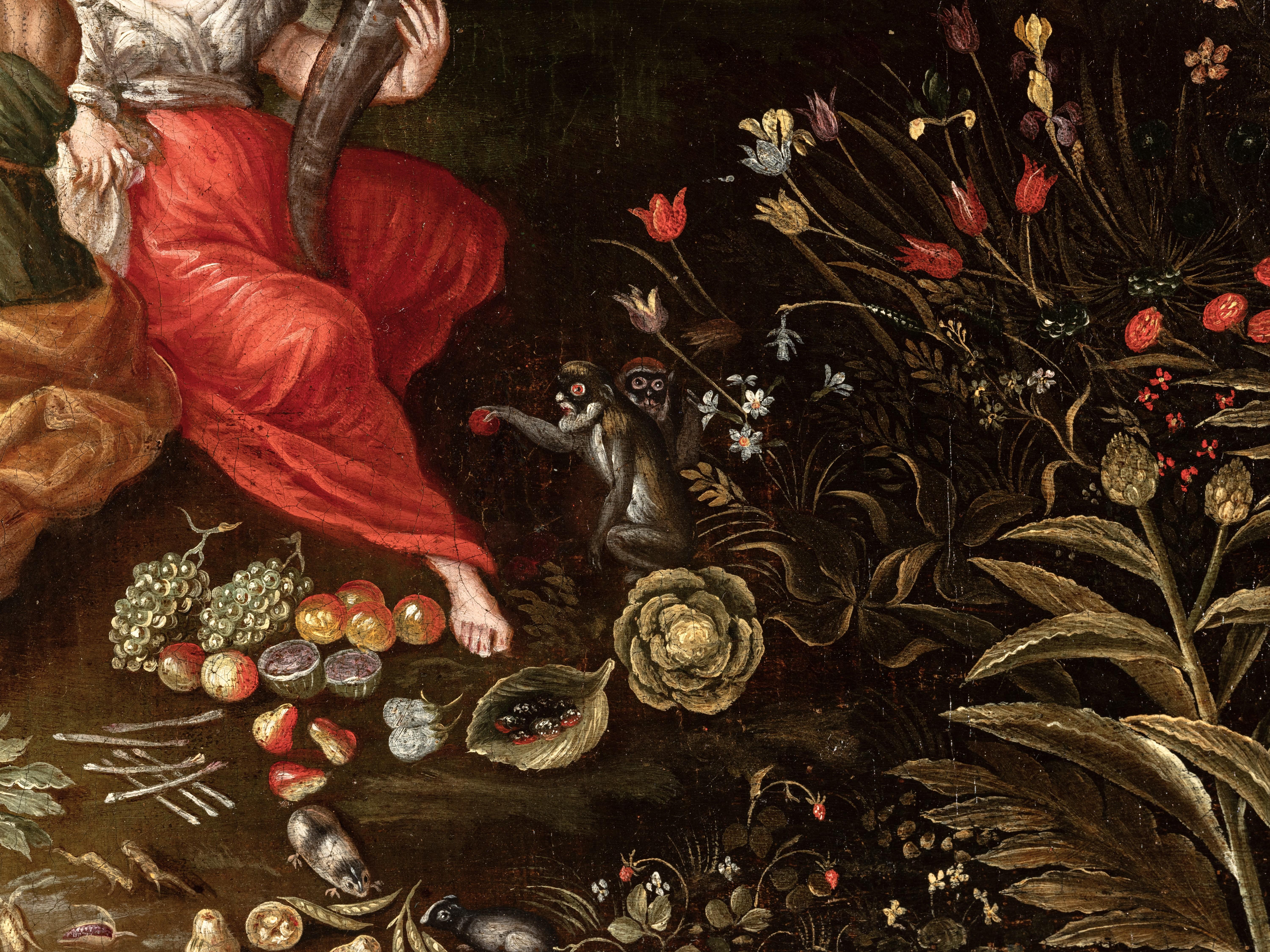 Allegory of four elements, pupil of Jan Brueghel the Younger (1601-1678) For Sale 10