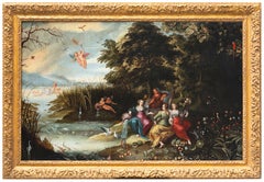 Antique Allegory of four elements, pupil of Jan Brueghel the Younger (1601-1678)