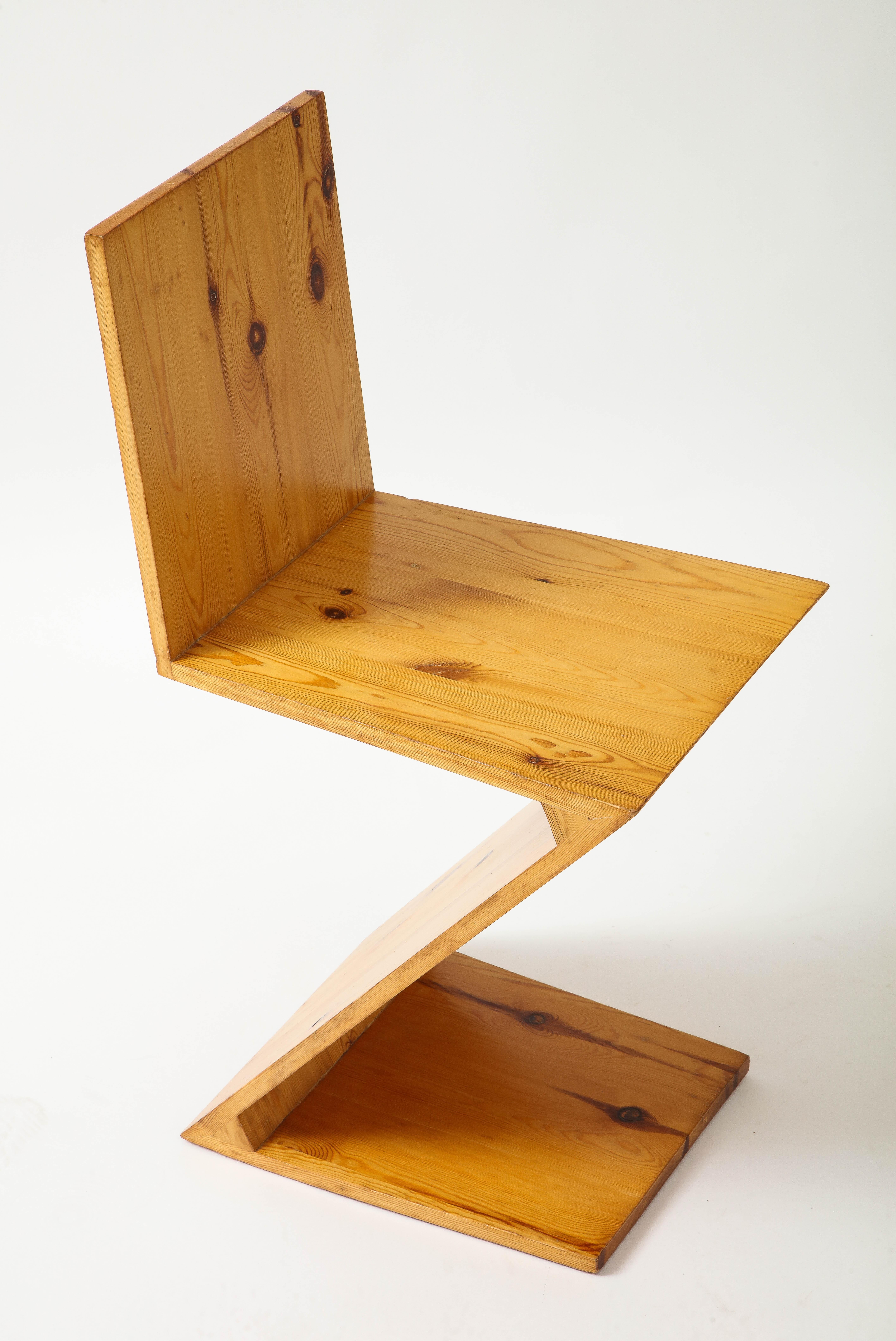Jan Cornelis Rietveld Zig Zag Chair, Netherlands For Sale 2