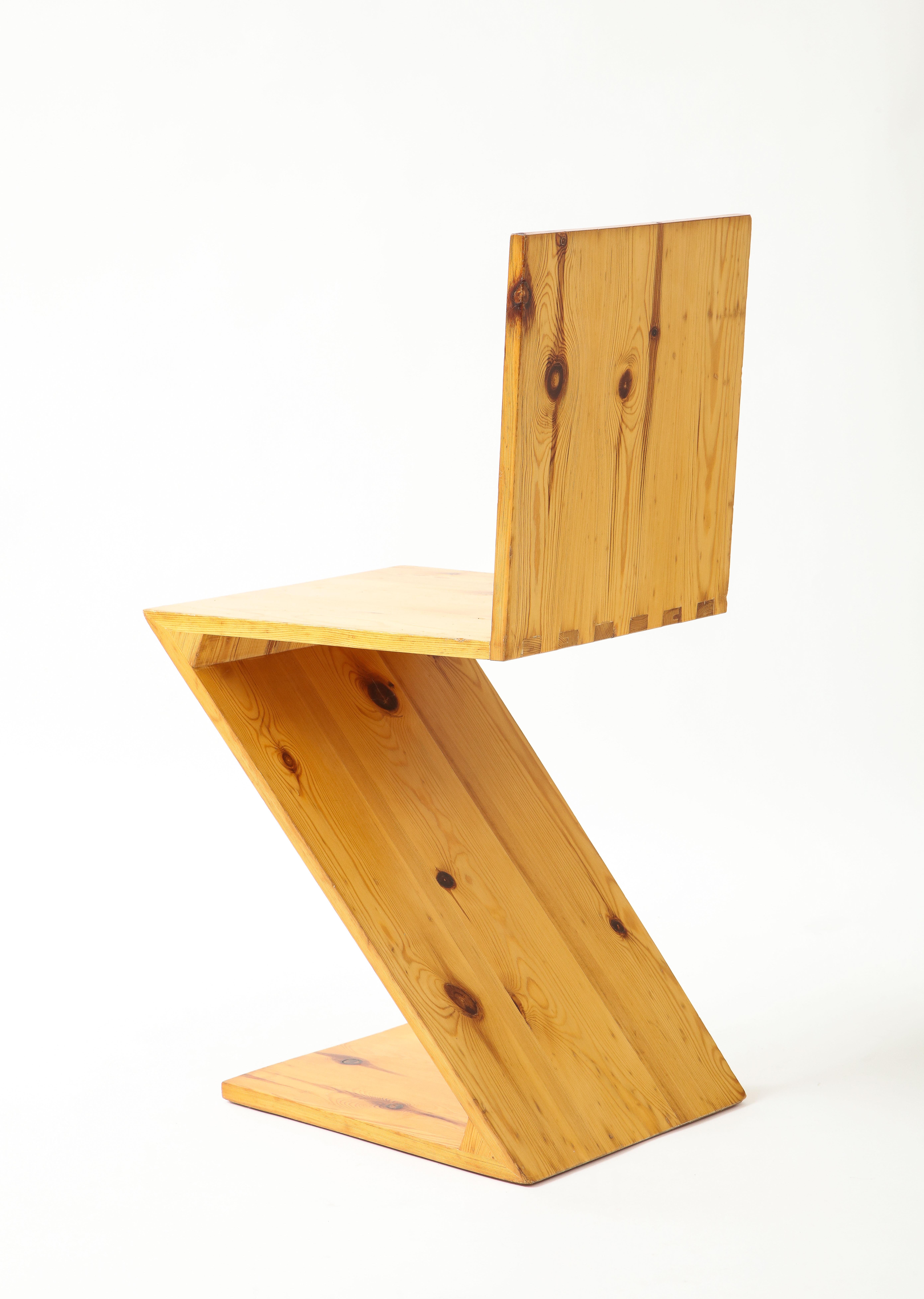 Jan Cornelis Rietveld Zig Zag Chair, Netherlands For Sale 3
