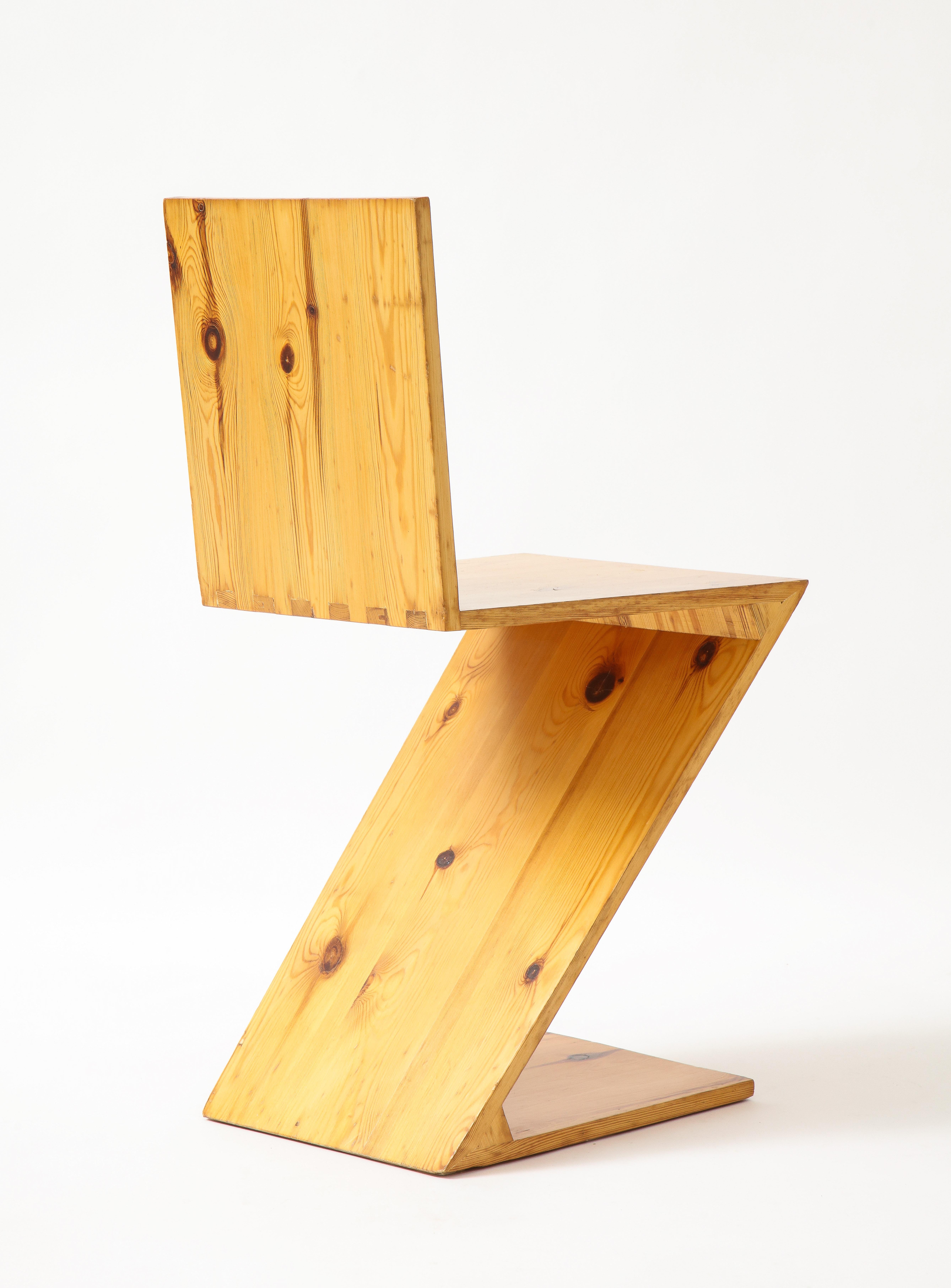 Jan Cornelis Rietveld Zig Zag Chair, Netherlands For Sale 5