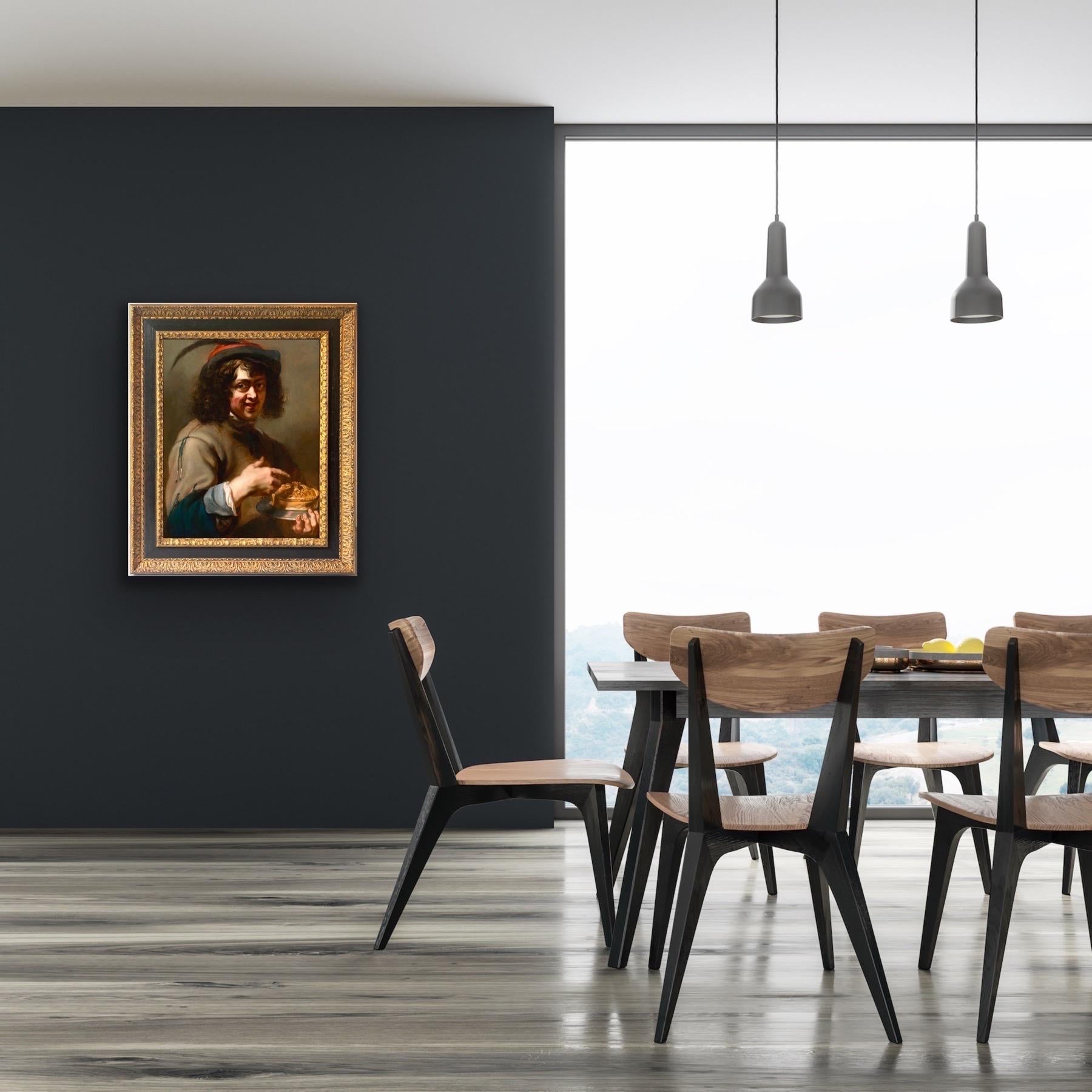 17e siècle Flemish Old Masterly - Un jeune garçon dégustant une tarte, allégorie du goût 7