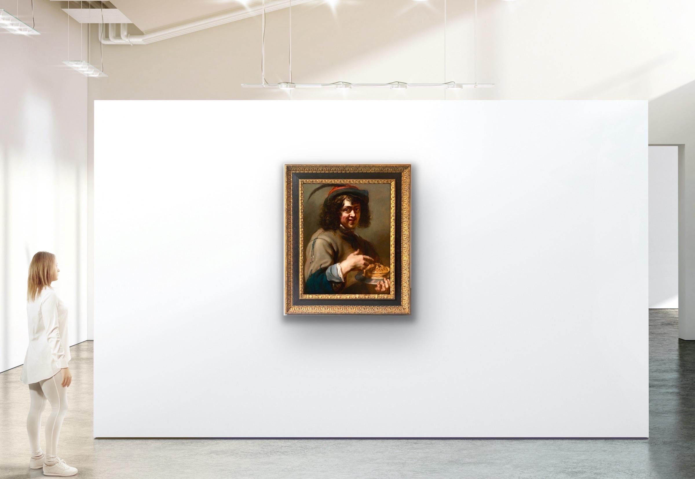 17e siècle Flemish Old Masterly - Un jeune garçon dégustant une tarte, allégorie du goût 4