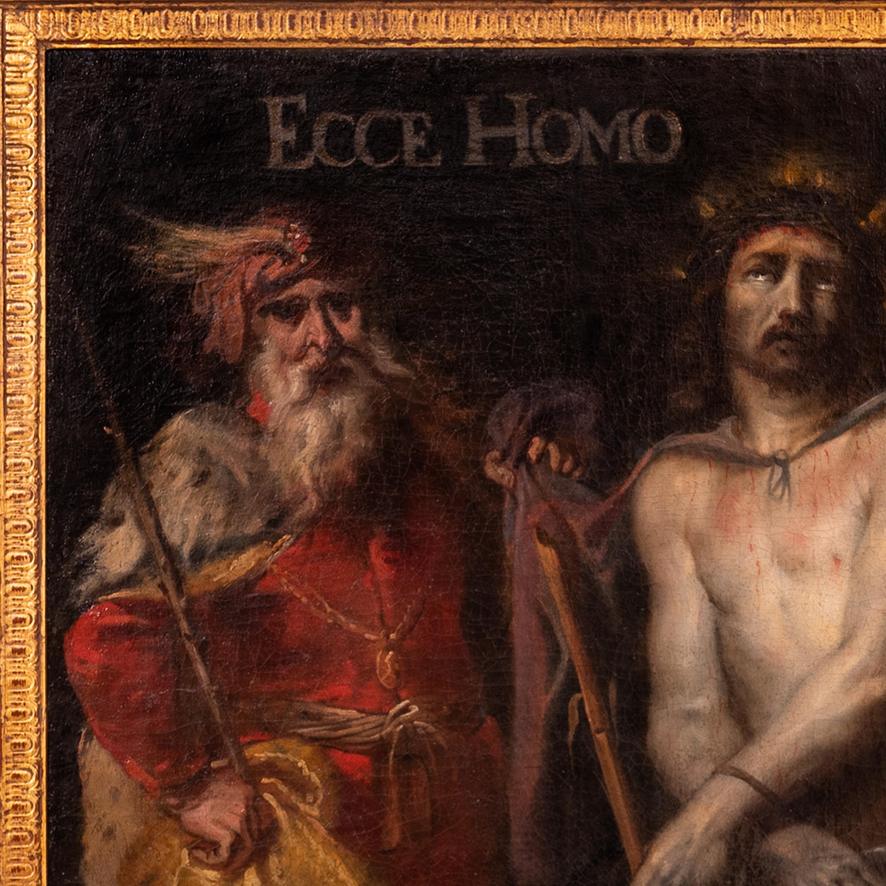 Flemish, Öl auf Leinwand, Barockgemälde Jesus Christ Ecce Homo, Alter Meister, Öl auf Leinwand, 1630 im Angebot 1