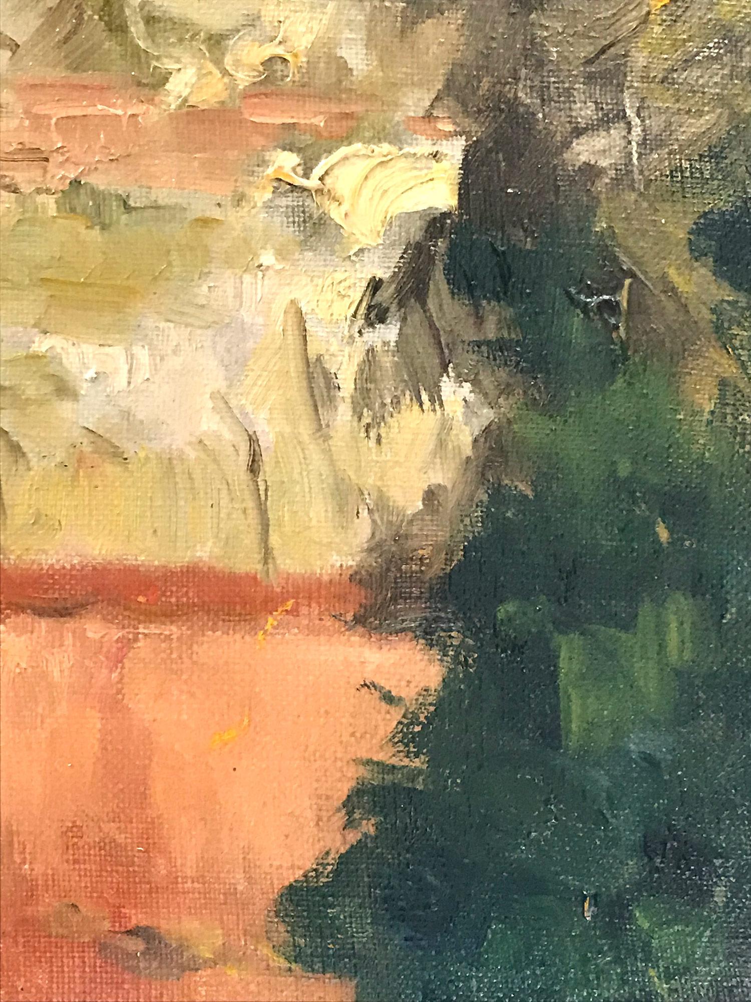 Peinture à l'huile sur toile « Paysage au printemps » - Paysage impressionniste en vente 7