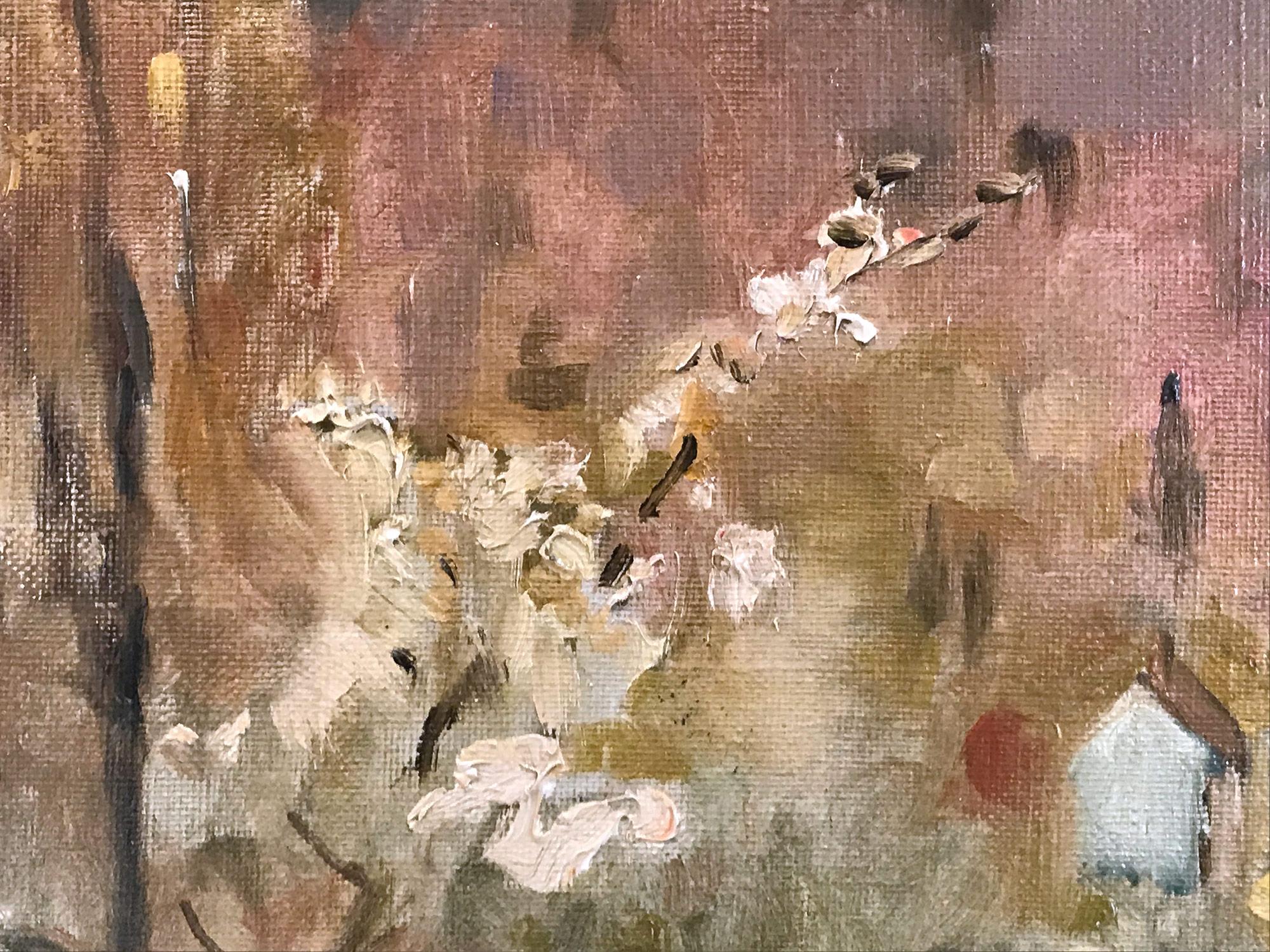 Peinture à l'huile sur toile « Paysage au printemps » - Paysage impressionniste en vente 8