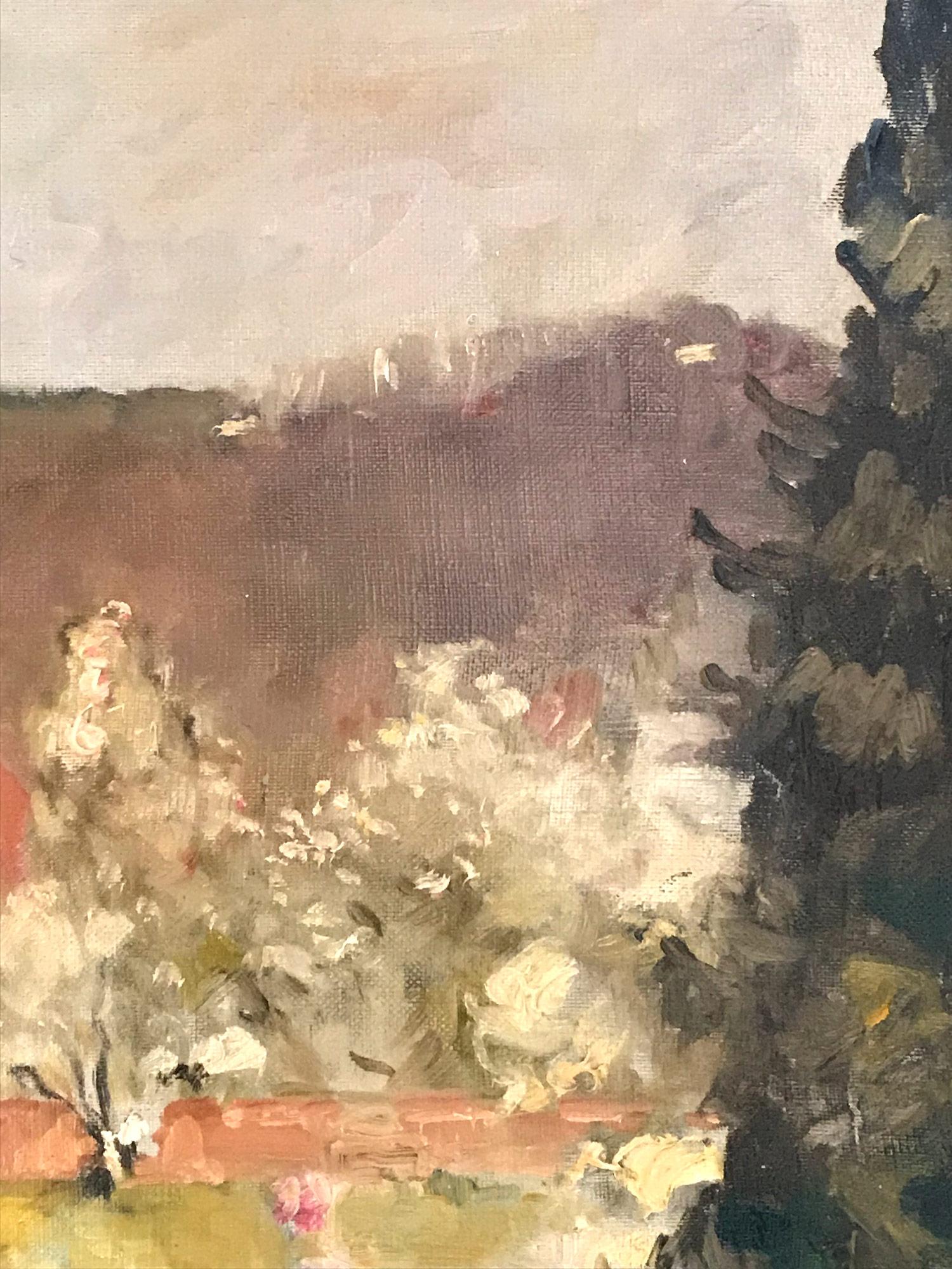 Peinture à l'huile sur toile « Paysage au printemps » - Paysage impressionniste en vente 1