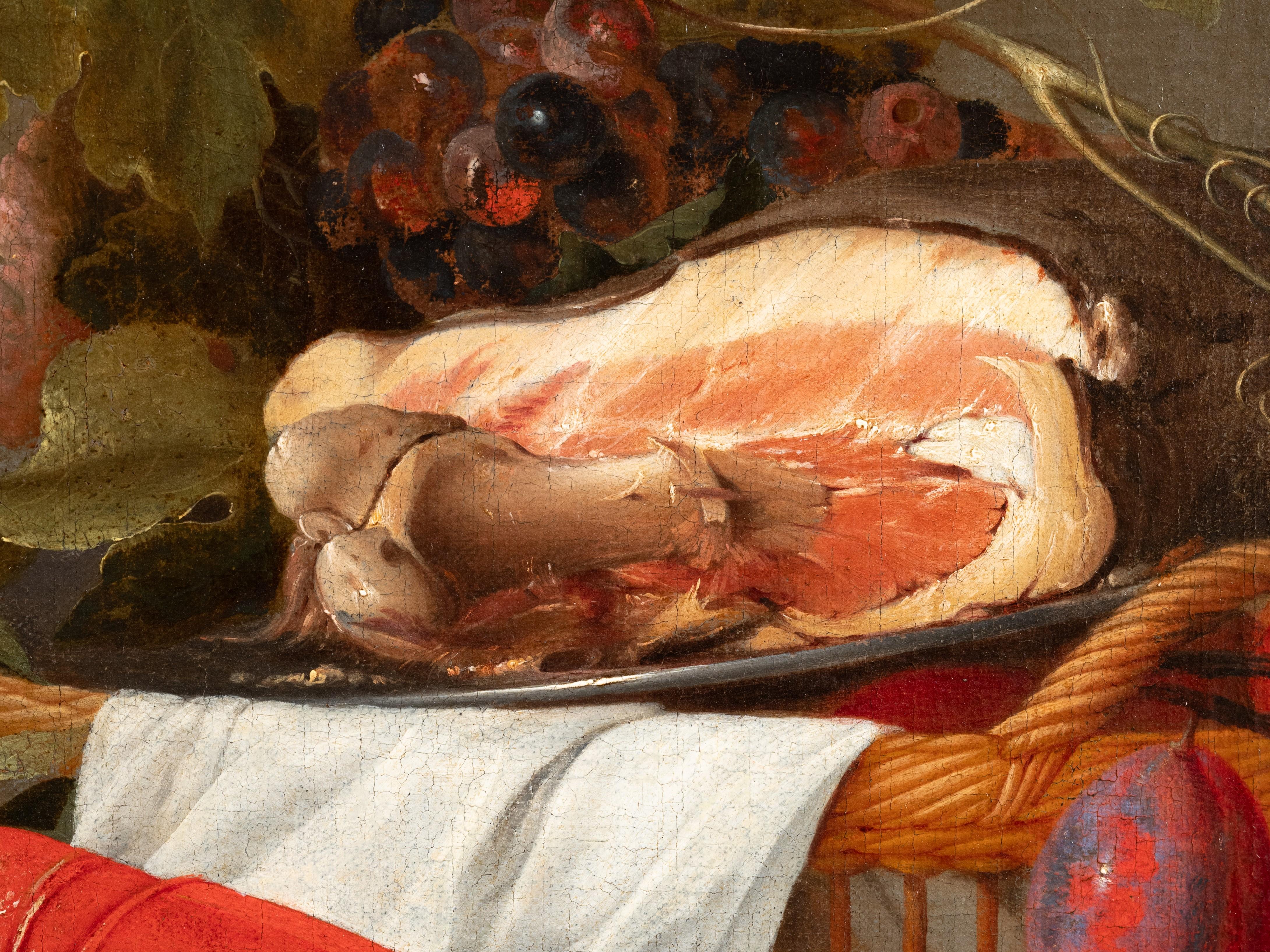Nature morte luxueuse avec homard, jambon et fruits, 17e école d'Anvers, de Heem en vente 6