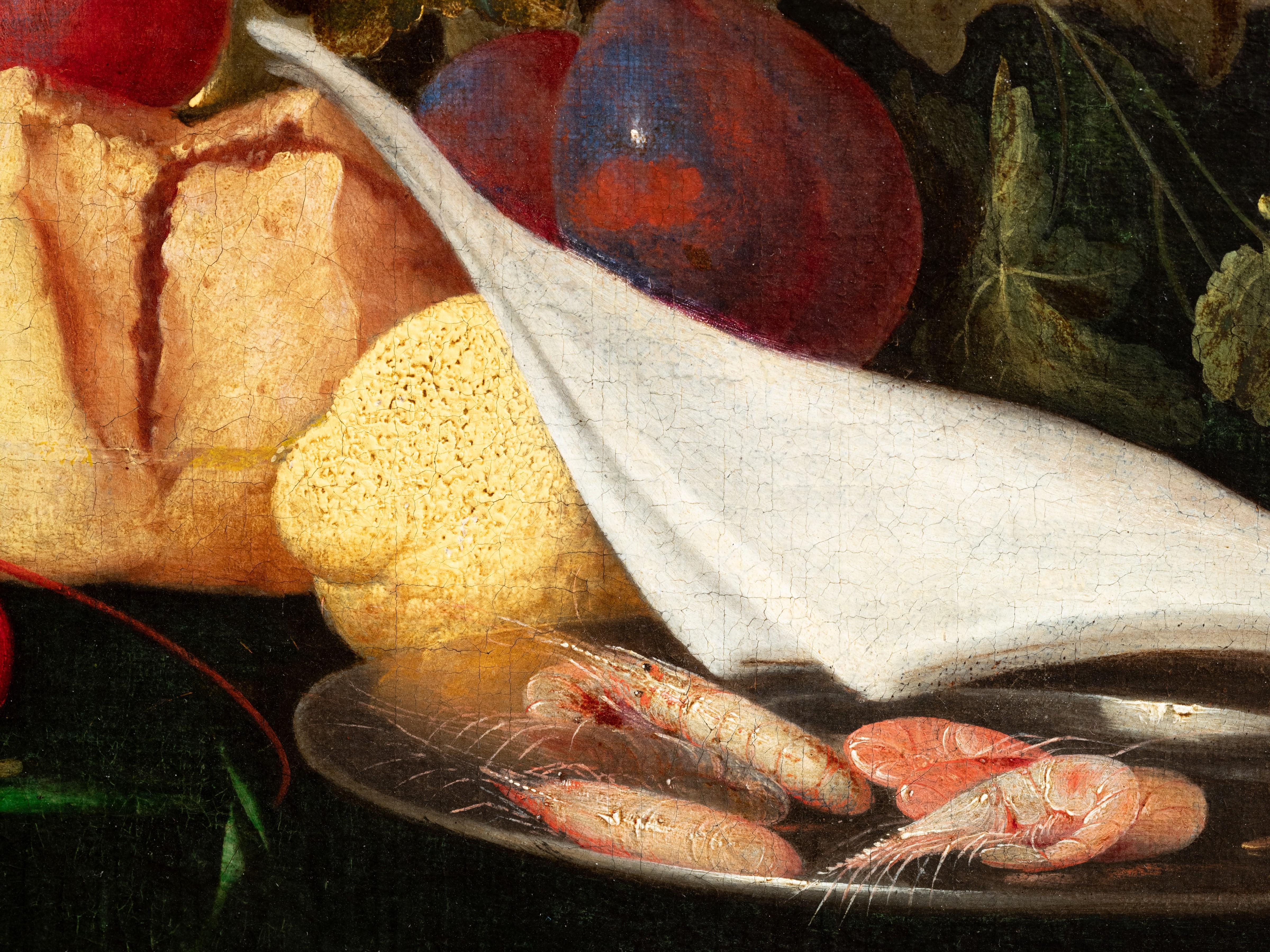 Nature morte luxueuse avec homard, jambon et fruits, 17e école d'Anvers, de Heem en vente 7