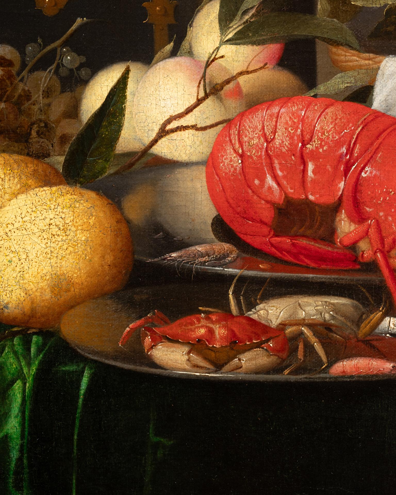 Nature morte luxueuse avec homard, jambon et fruits, 17e école d'Anvers, de Heem en vente 4