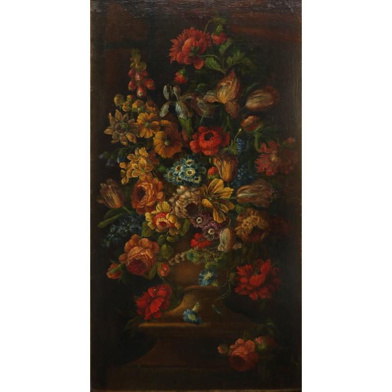Large 18th Century Classical Floral Still Life oil painting Dutch Old Master - Painting by Jan Davidsz De Heem