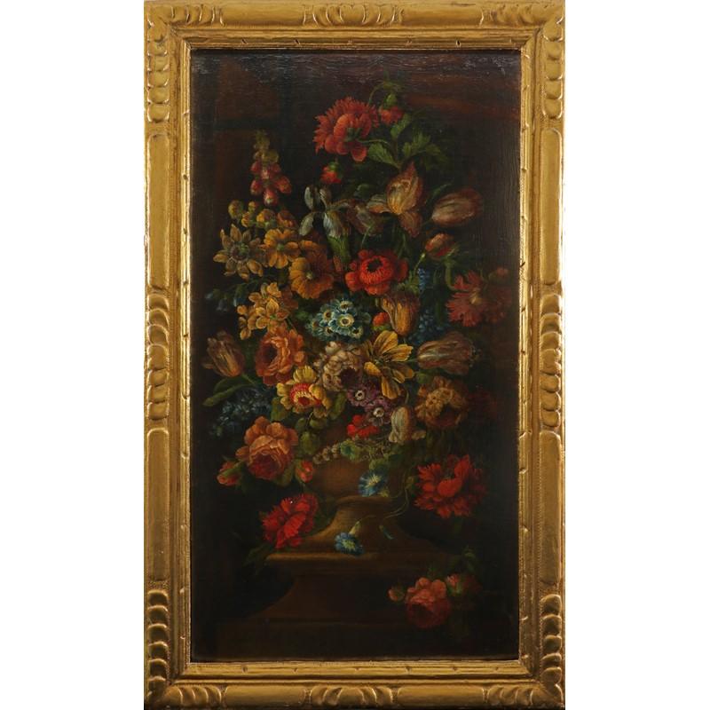 Jan Davidsz De Heem Still-Life Painting - Large 18th Century Classical Floral Still Life oil painting Dutch Old Master