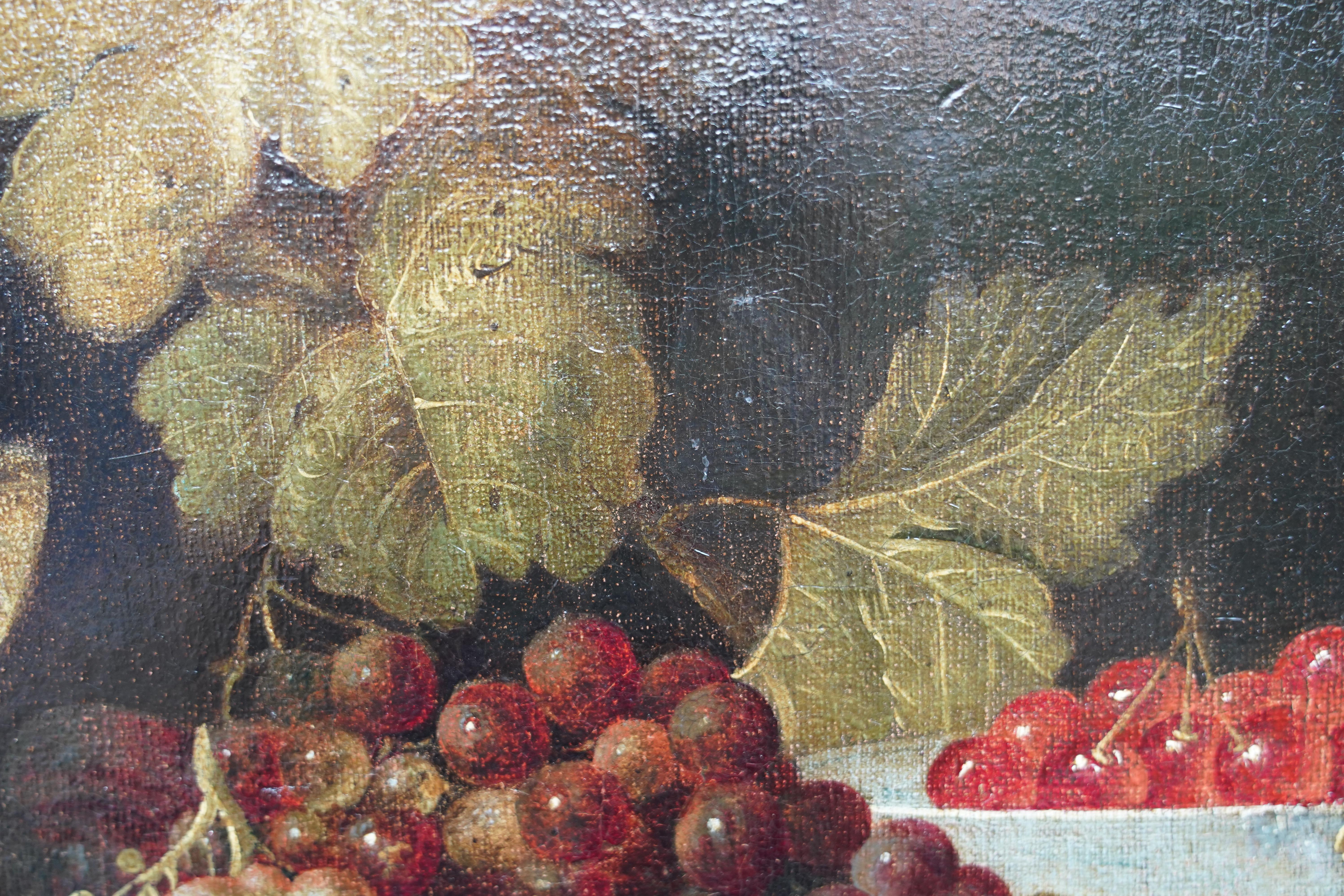 Stillleben mit Früchten – niederländische Kunst des 17. Jahrhunderts, Ölgemälde eines alten Meisters im Angebot 9