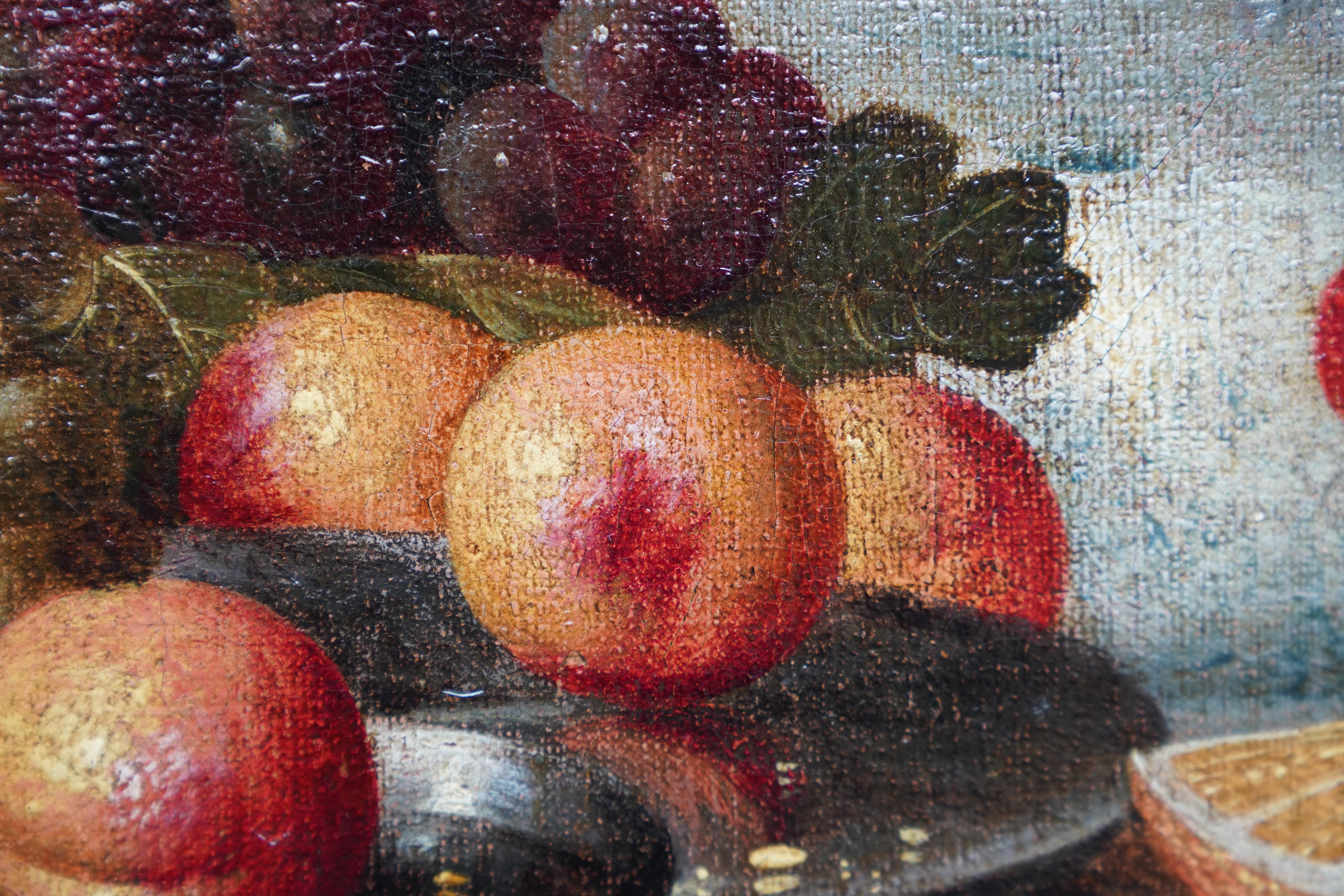 Stillleben mit Früchten – niederländische Kunst des 17. Jahrhunderts, Ölgemälde eines alten Meisters im Angebot 11