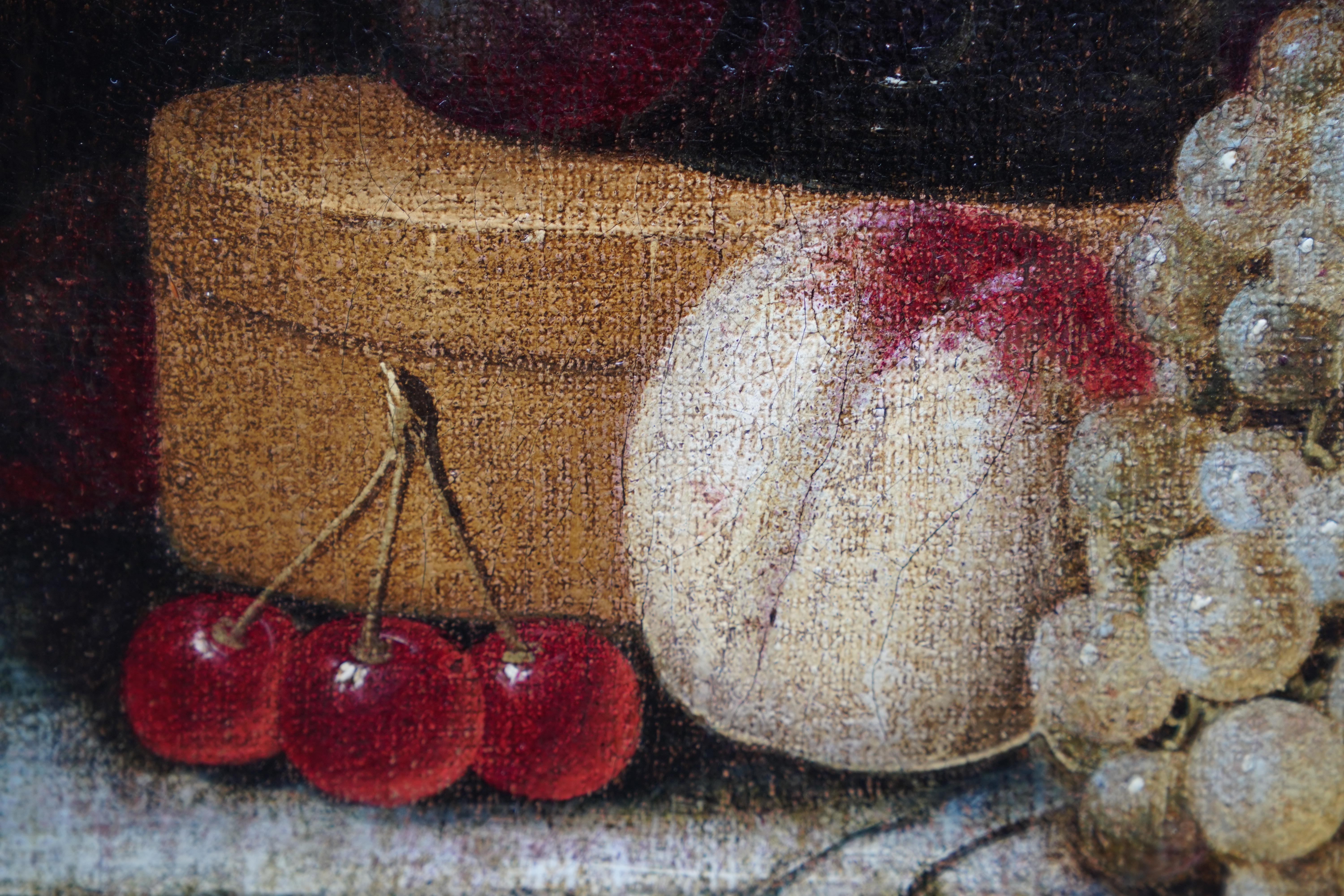 Stillleben mit Früchten – niederländische Kunst des 17. Jahrhunderts, Ölgemälde eines alten Meisters im Angebot 13