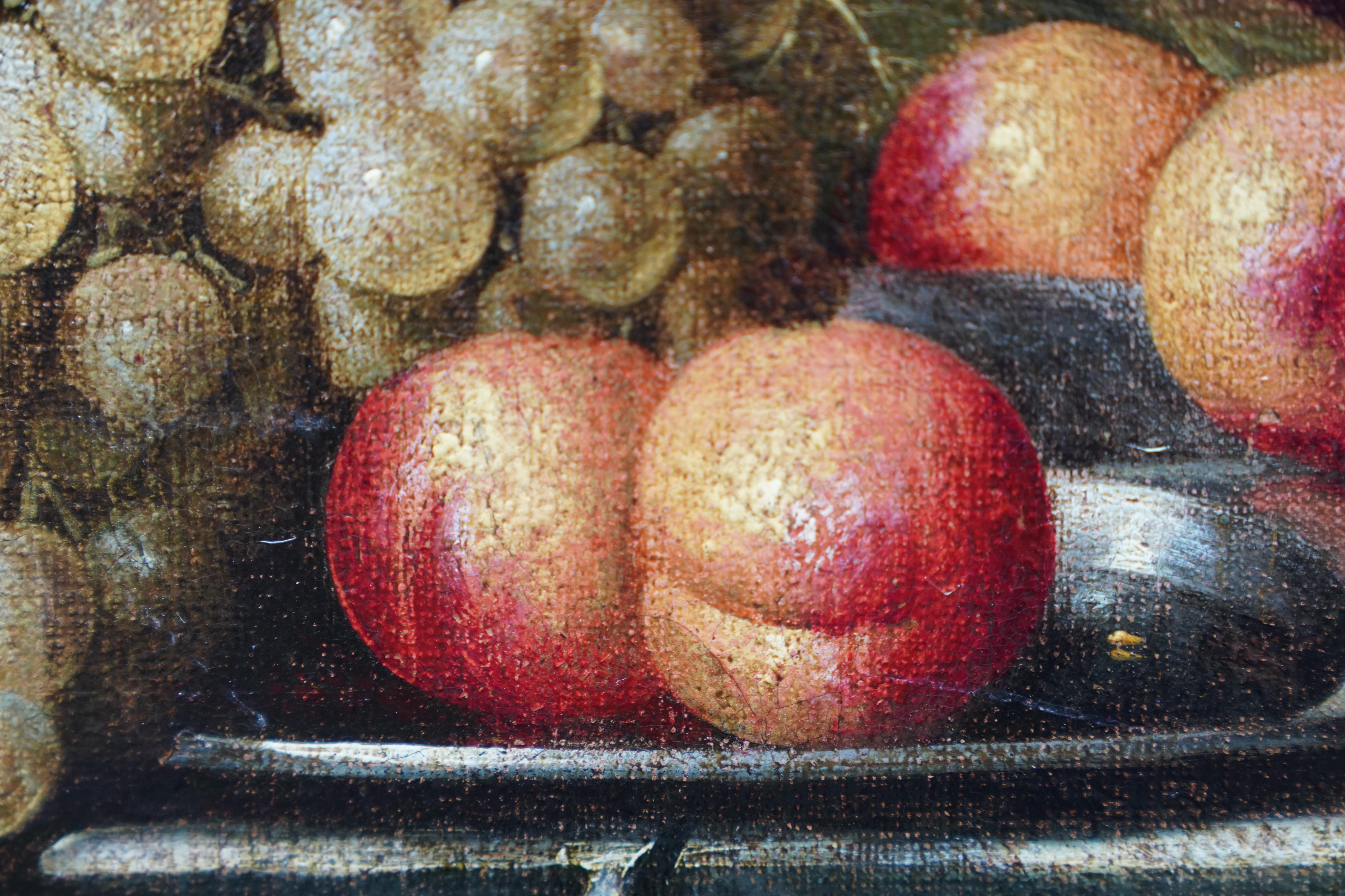 Stillleben mit Früchten – niederländische Kunst des 17. Jahrhunderts, Ölgemälde eines alten Meisters im Angebot 14