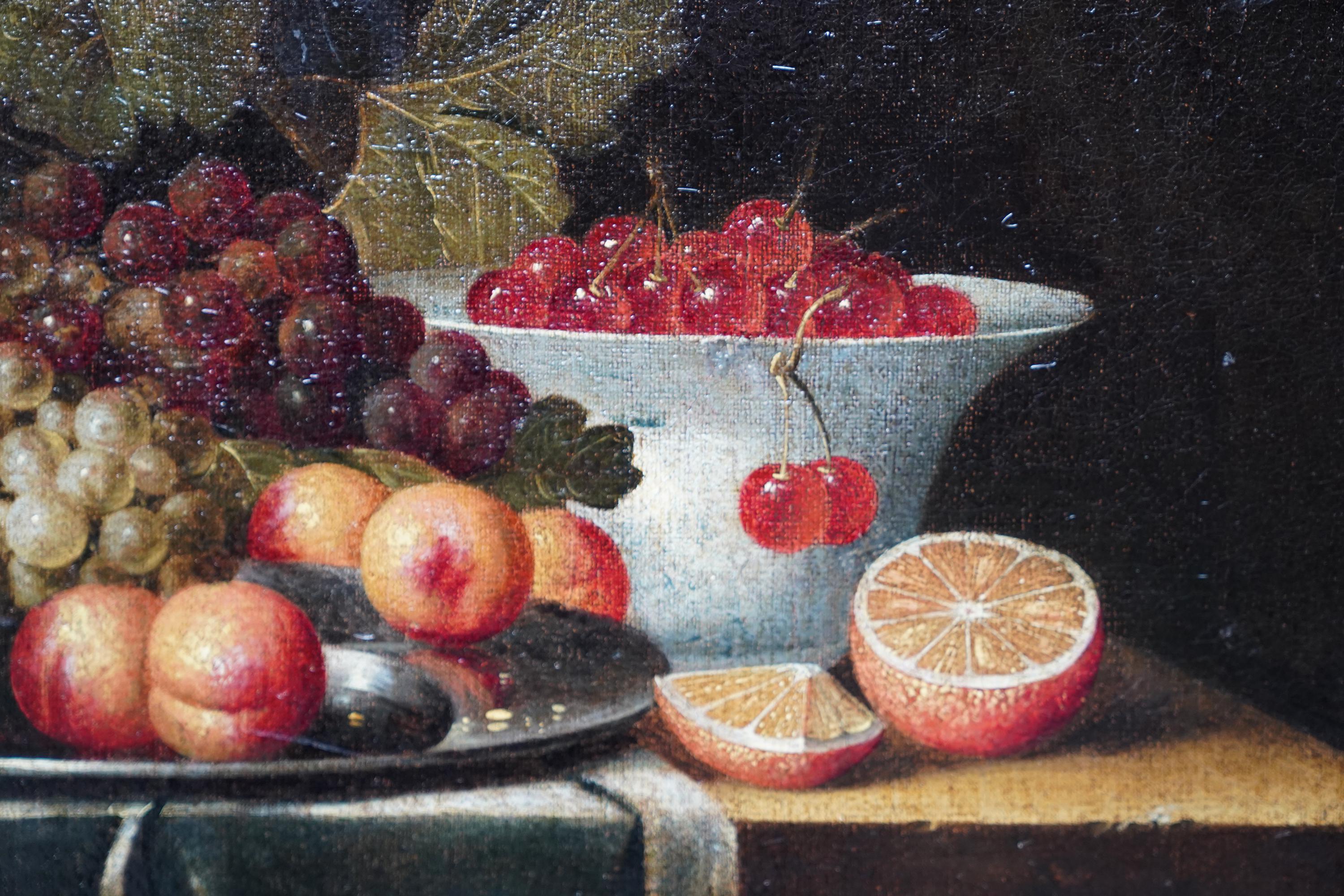 Stillleben mit Früchten – niederländische Kunst des 17. Jahrhunderts, Ölgemälde eines alten Meisters (Alte Meister), Painting, von Jan Davidsz De Heem