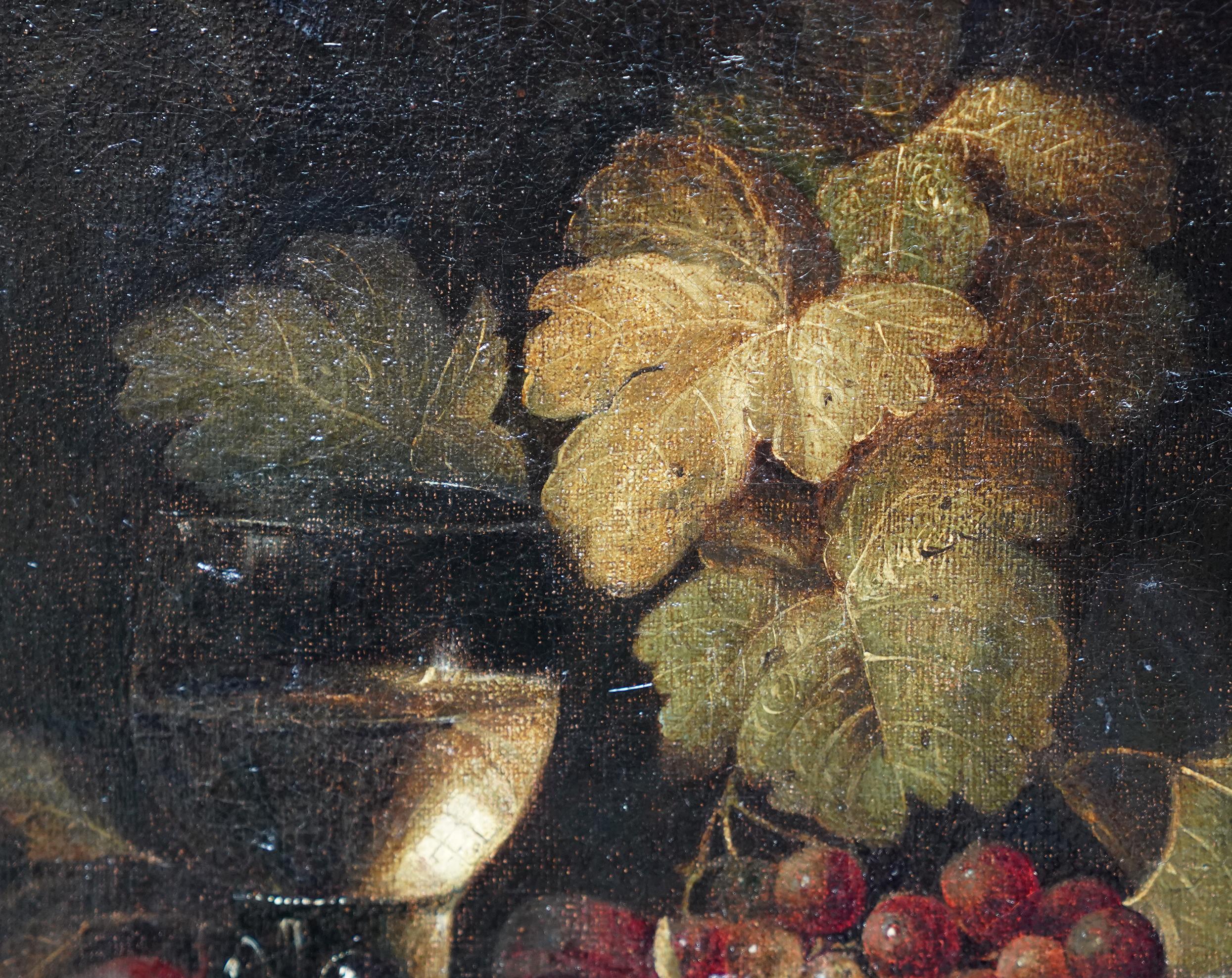 Still Life of Fruit - Dutch 17th century art Old Master still life oil painting For Sale 1