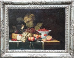 Antique Still Life of Fruit - Dutch 17th century art Old Master still life oil painting