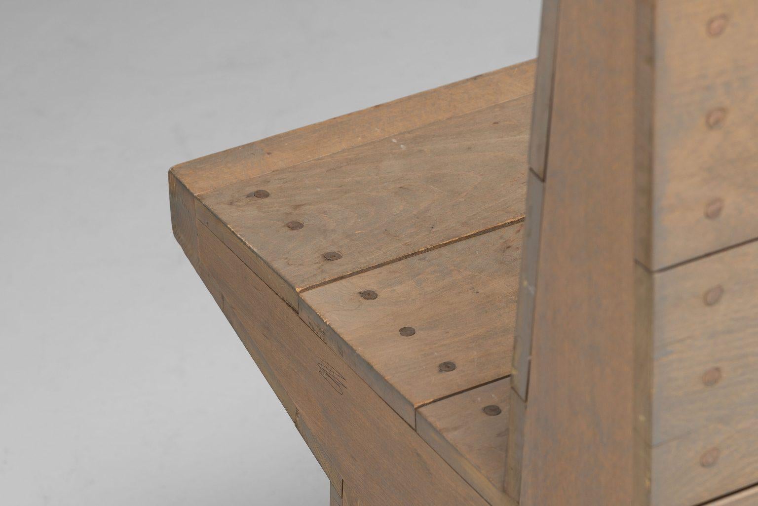 Jan de Jong banc pour maison de retraite Olmenhof Pays-Bas 1965 en vente 13