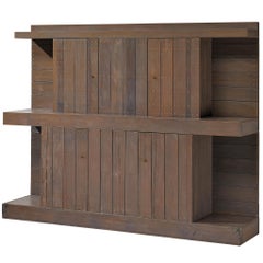 Jan de Jong Custom-Made Large Cabinet in Grey Lacquered Pine and Copper