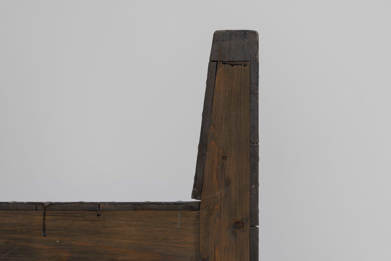 Varnished Jan de Jong H stools Sint Willibroduskerk Almelo 1964 For Sale