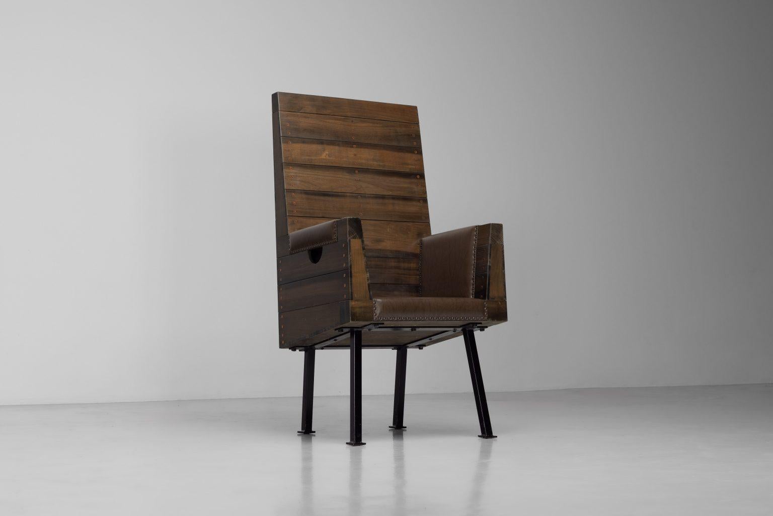 Jan de Jong Hochstuhl gepolstert Townes Budel 1967 im Angebot 4