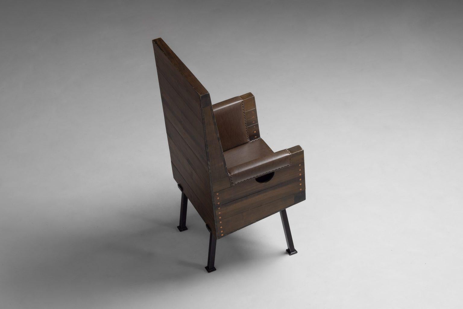 Jan de Jong Hochstuhl gepolstert Townes Budel 1967 im Angebot 6