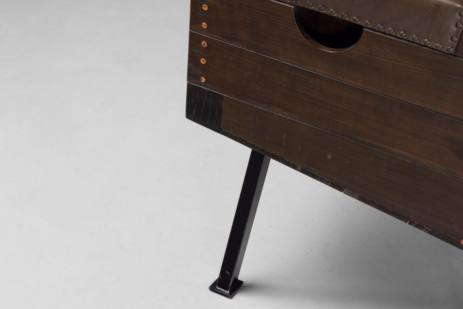 Jan de Jong Hochstuhl gepolstert Townes Budel 1967 im Angebot 7