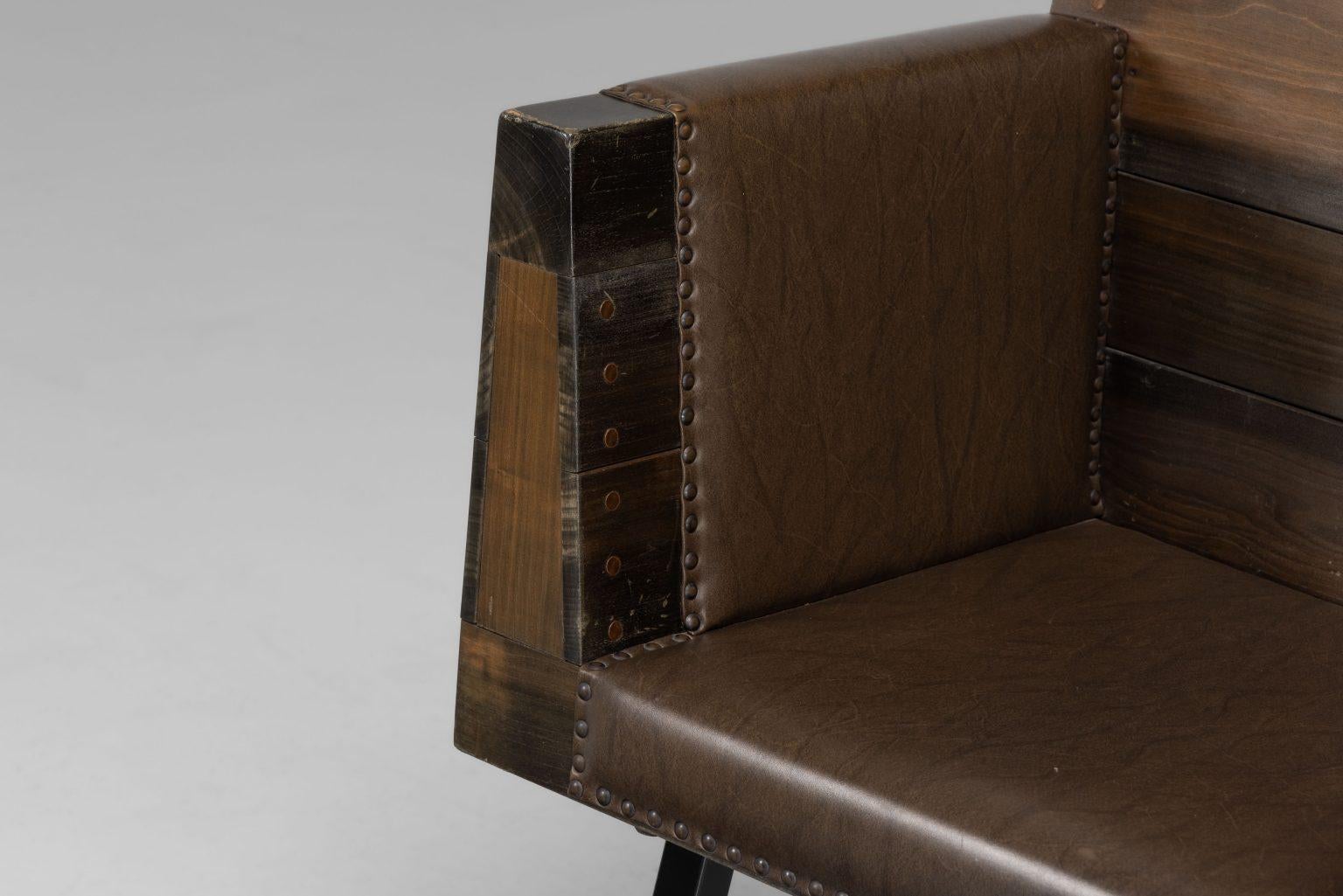 Jan de Jong Hochstuhl gepolstert Townes Budel 1967 im Angebot 8