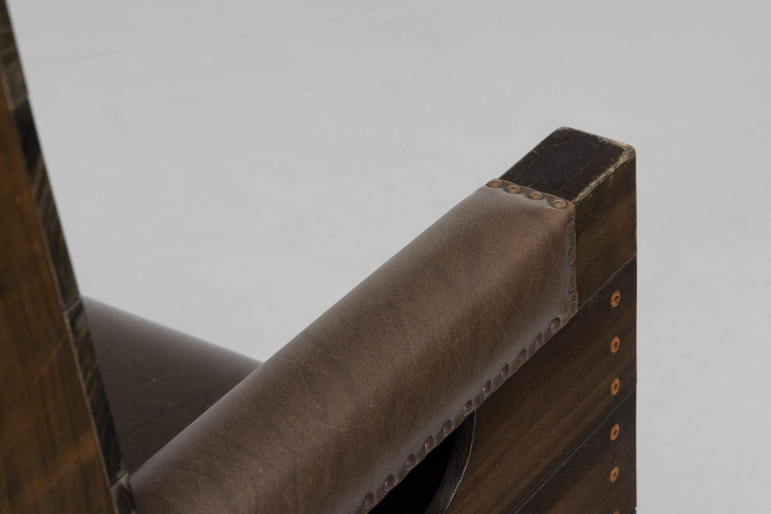 Jan de Jong Hochstuhl gepolstert Townes Budel 1967 im Angebot 9