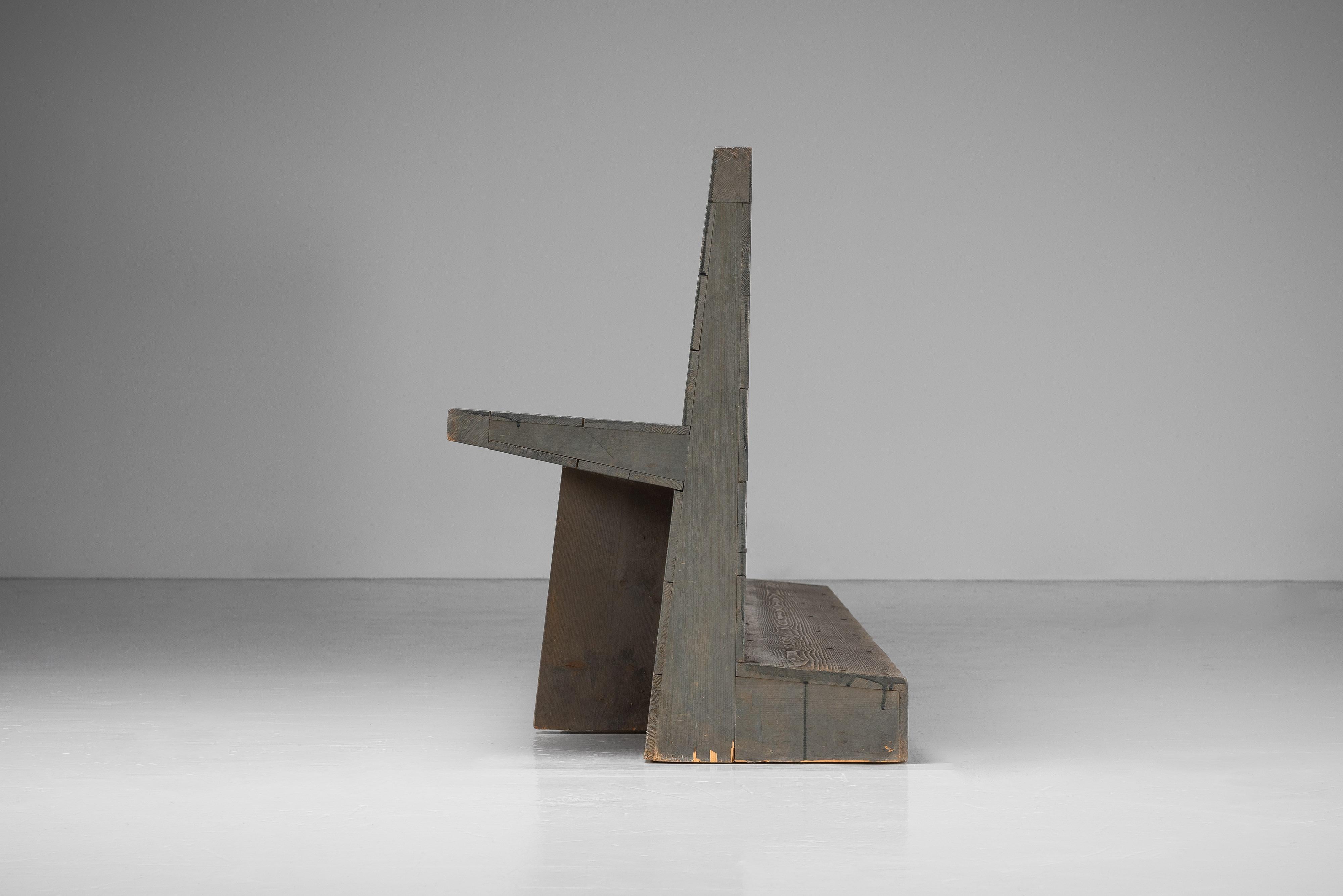 Jan de Jong lange Bank Sint-Willibrordus Kirche Almelo 1964 im Angebot 2