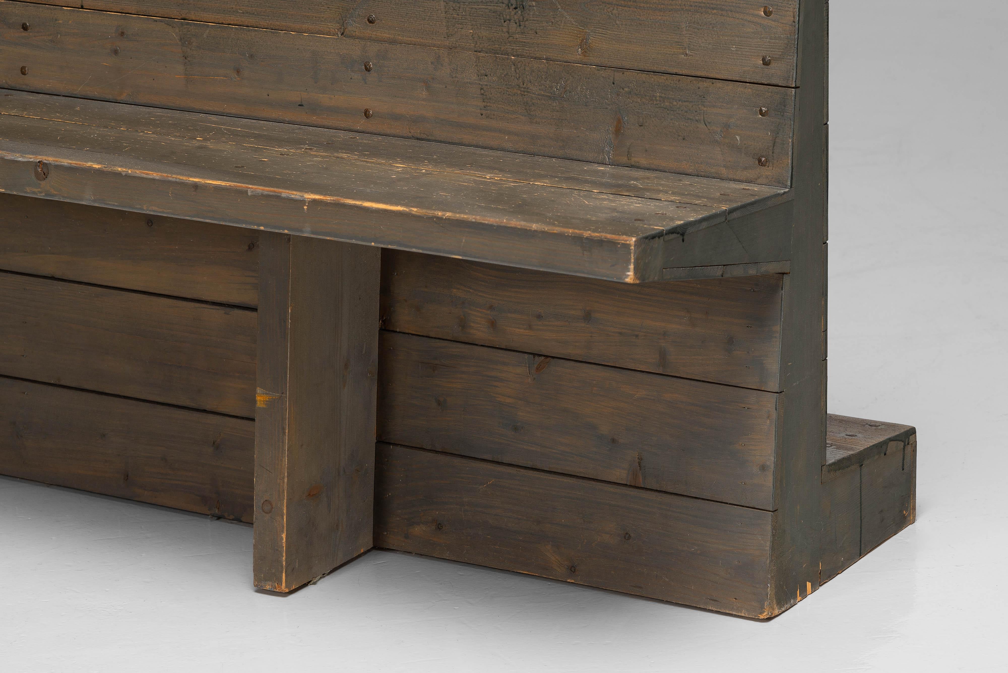 Jan de Jong lange Bank Sint-Willibrordus Kirche Almelo 1964 (Moderne der Mitte des Jahrhunderts) im Angebot