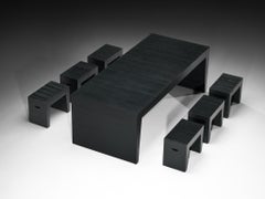 Tavolino personalizzato di Jan de Jong in legno laccato verde scuro