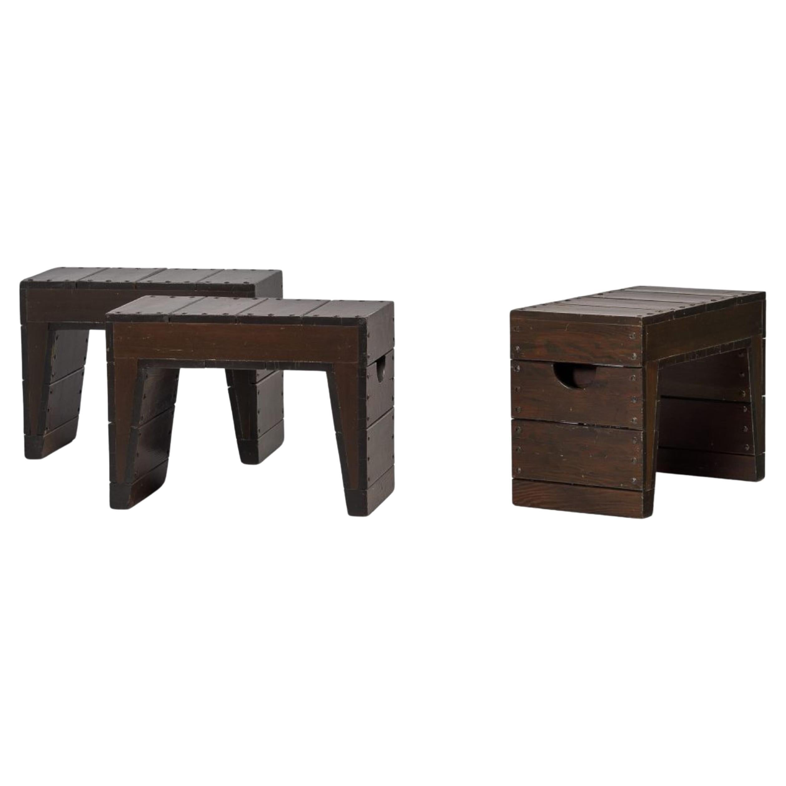 Jan de Jong stools for Nursing home Eindhoven 1966