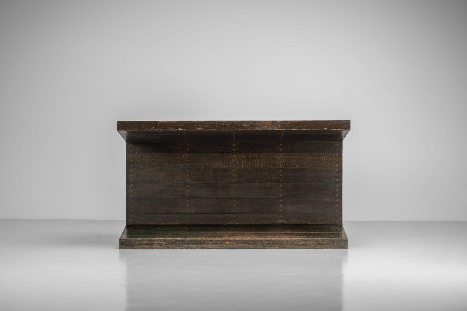 Jan de Jong writing table Town Hall Budel Netherlands 1967 For Sale 2