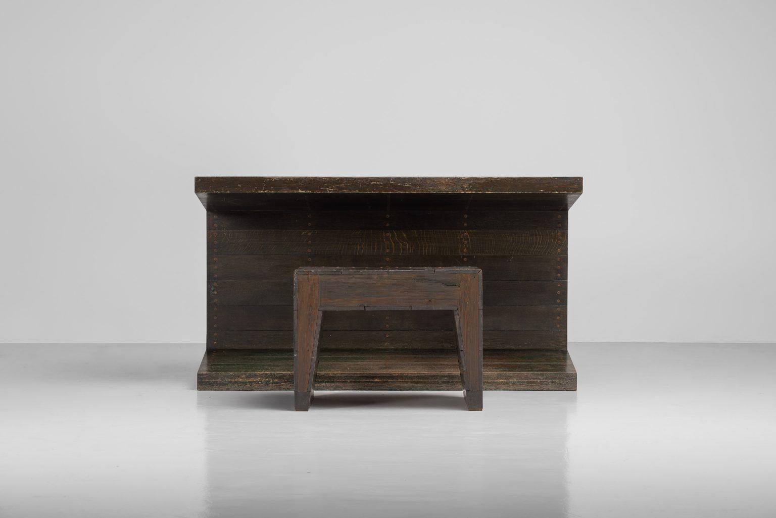 Mid-20th Century Jan de Jong writing table Town Hall Budel Netherlands 1967 For Sale