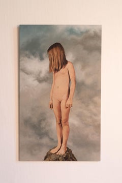 2020 - Ritratto ad olio su tela di una ragazza nuda in piedi
