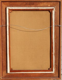 Crossed Arms (Portrait of a Blond), Nude Oil Portrait by Jan De Ruth