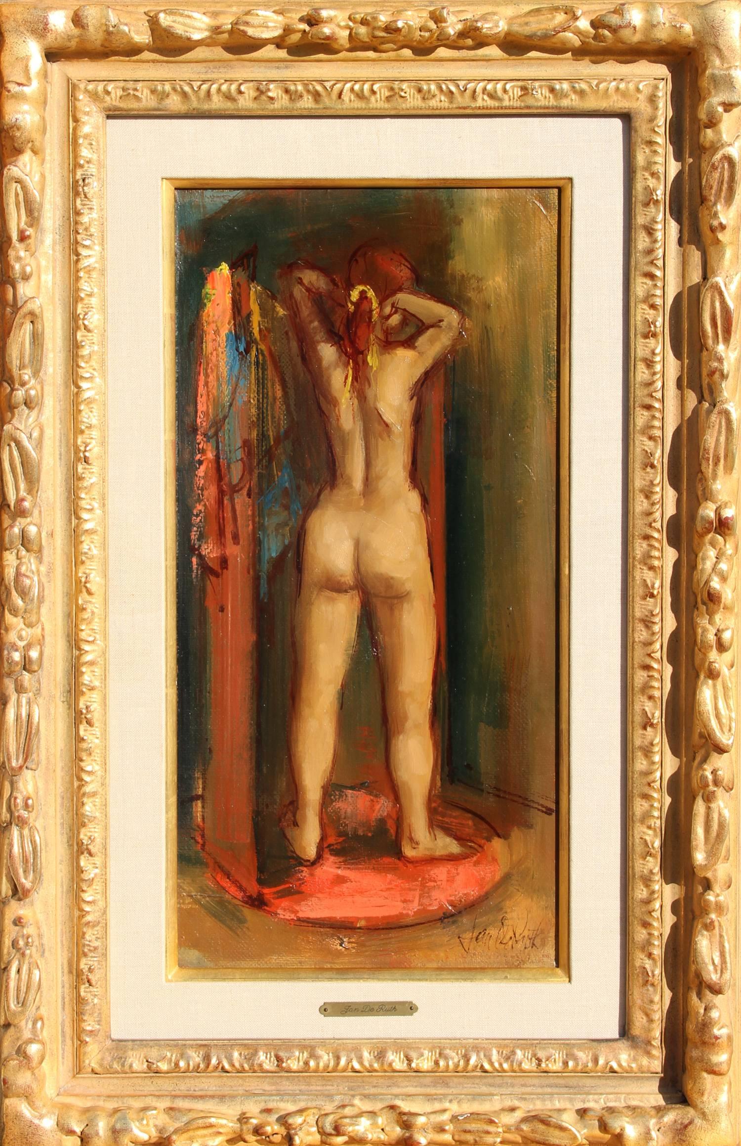 Jan De Ruth Nude Painting – Kleiderschrank