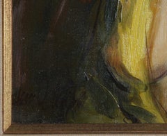 Sandra in Yellow Blouse, Oil Portrait Painting by Jan de Ruth