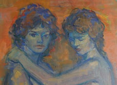 Sisters of Rind, Nude Oil Painting on Canvas by Jan de Ruth